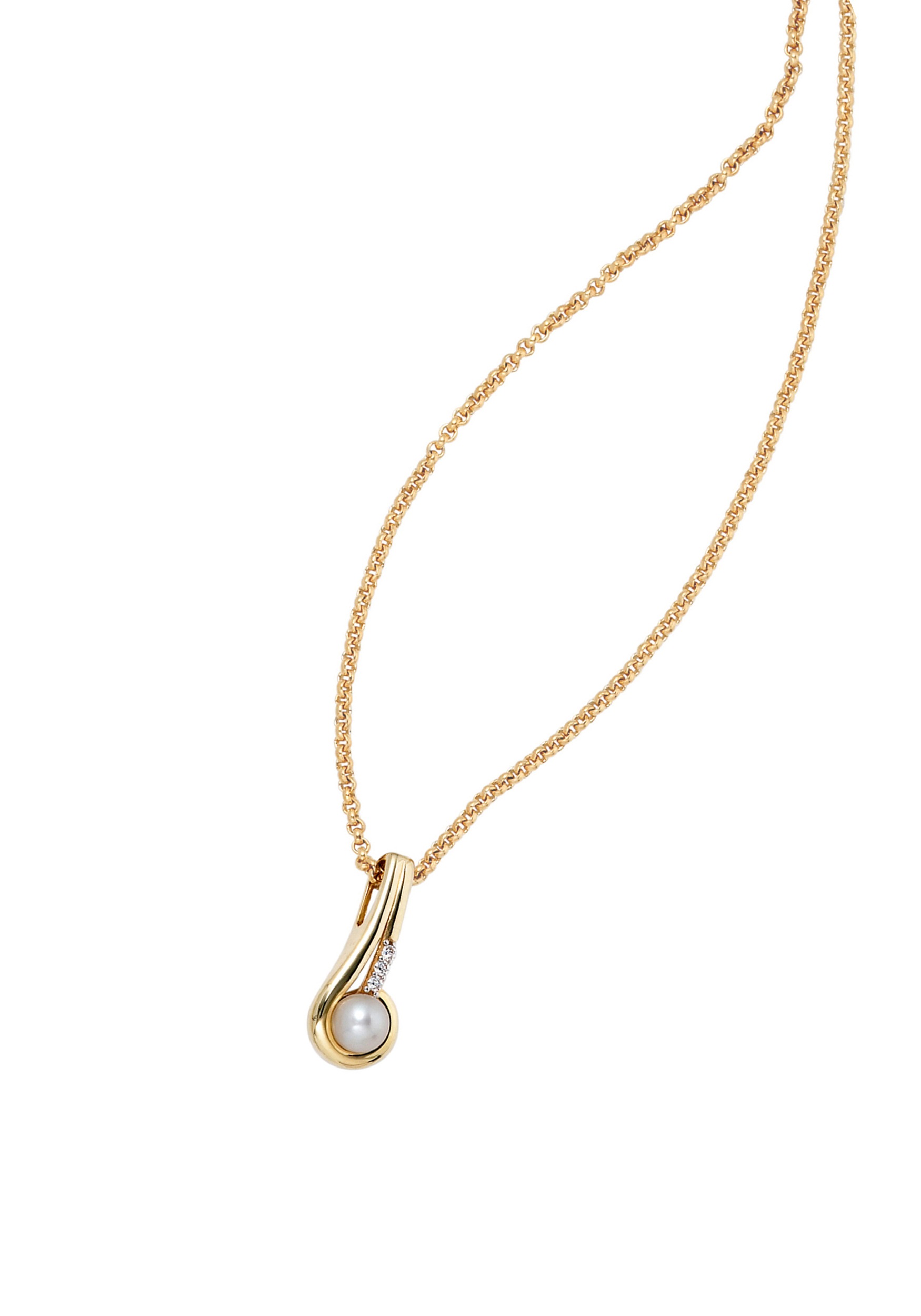 JOBO Perlenanhänger »Anhänger mit Perle«, 333 Gold mit Süßwasser-Zuchtperle und Zirkonia
