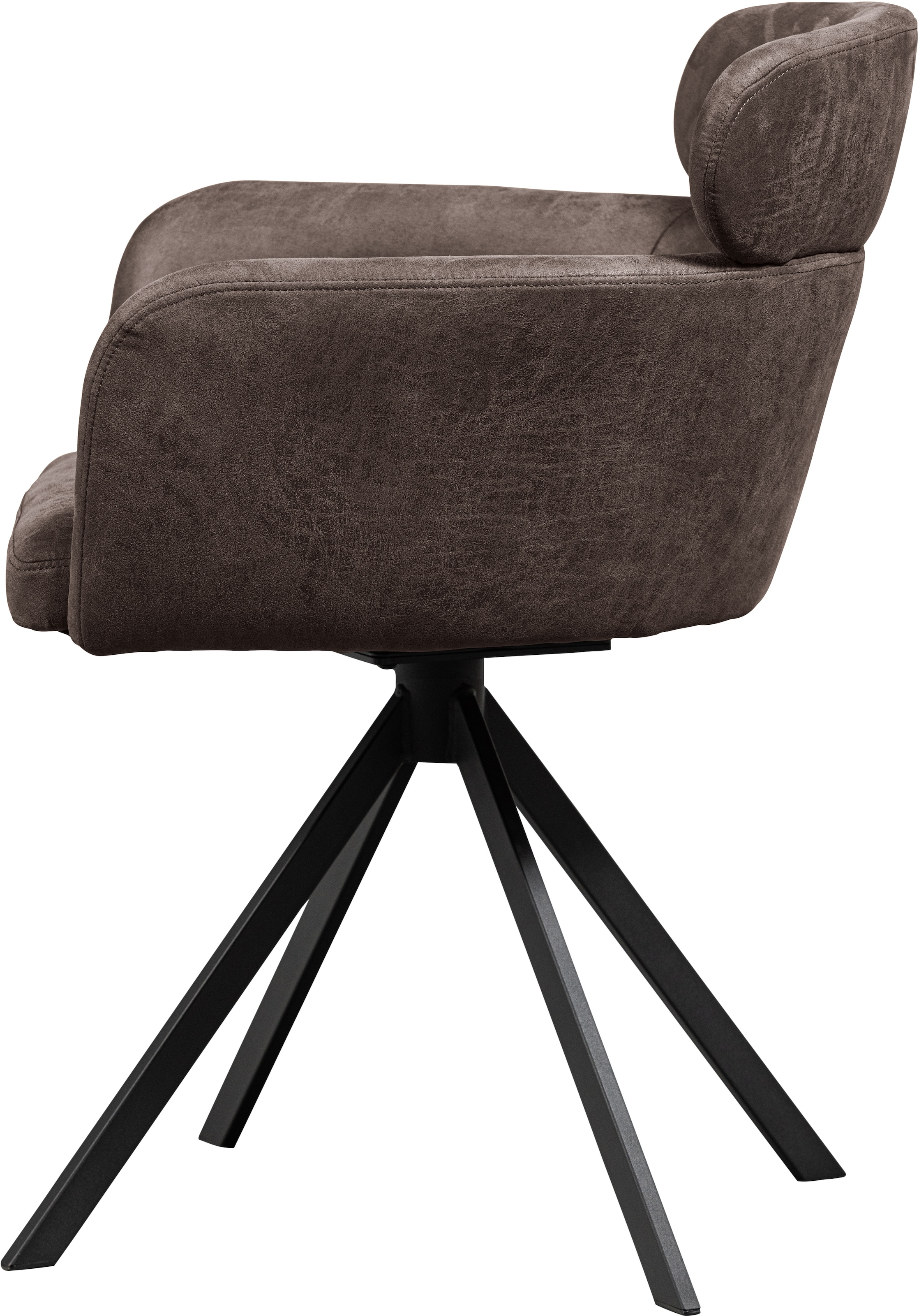 WOOOD Esszimmerstuhl »Fenne aus Kunstleder mit Drehgestell aus Metall H 80 x B 58 cm« (Set) 2 Stk.(Set, 2 St) Hohe Verschleißfestigkeit, Breite 58 cm