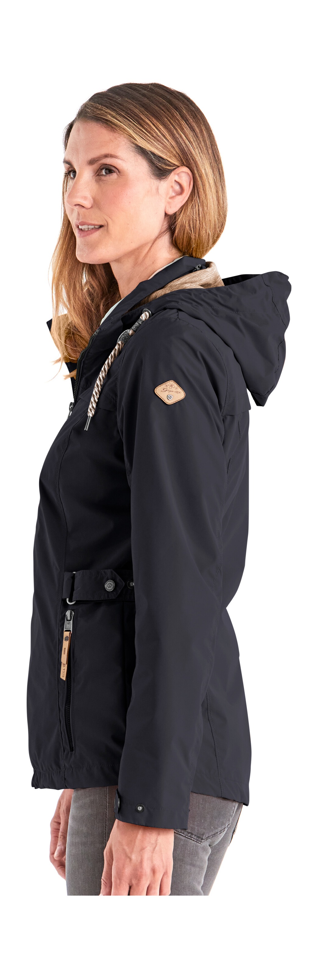 Funktionsjacke "WMN JCKT A", Damen, Gr. 38, blau (navy), Obermaterial: 100% Polyester;Futter: 100% Polyester, G.I.G.A. DX BY KILLTEC, Jacken Funktionsjacke, Damenjacke: abnehmbare Kapuze, 8.000 mm Wassersäule 2