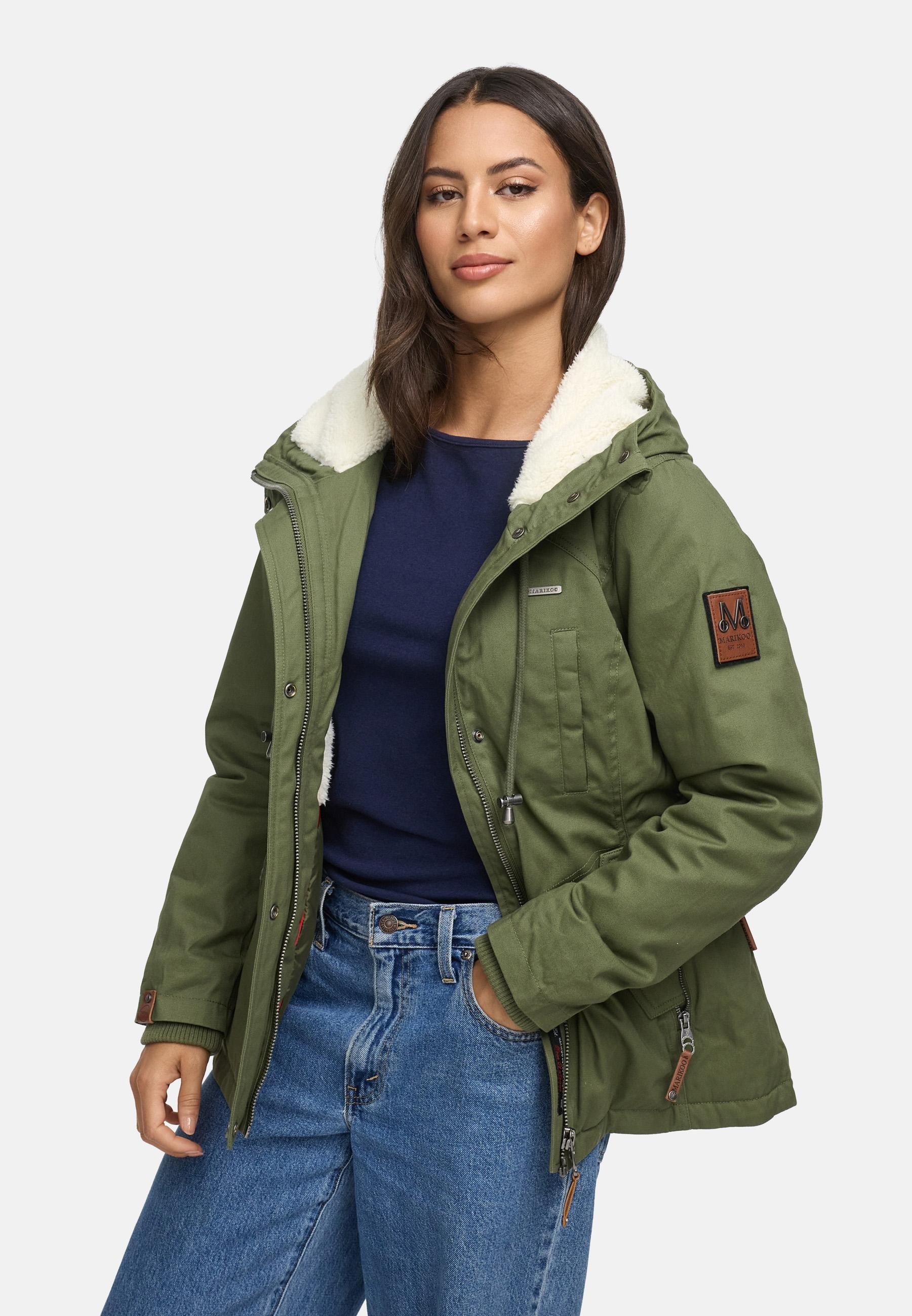 Marikoo Winterjacke »Bikoo«, mit Kapuze, sportliche Damen Outdoor Baumwolljacke mit Kapuze