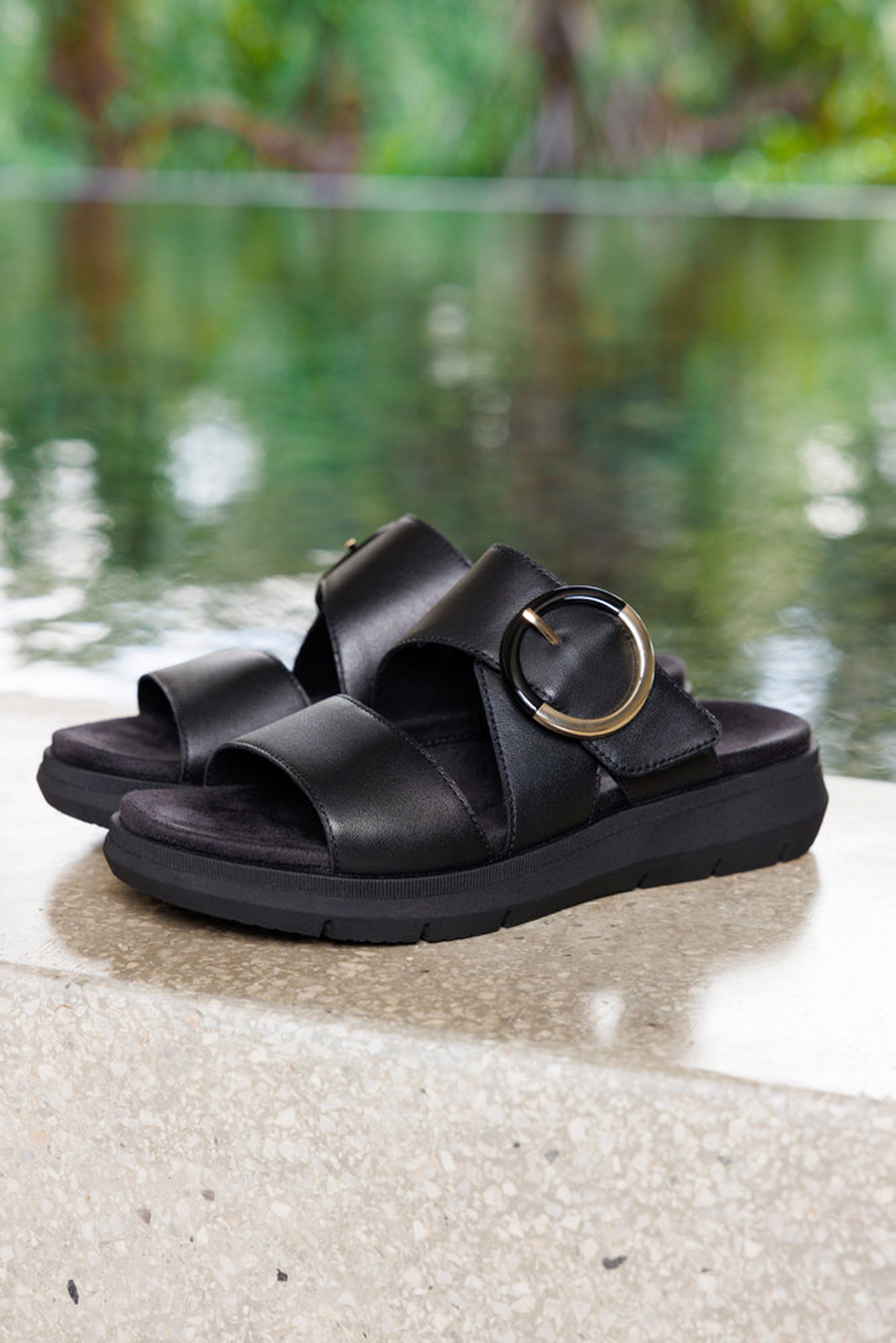 Thumbnail - Remonte Pantolette, Keilabsatz, Sommerschuh, Bequemschuh mit Klettverschluss