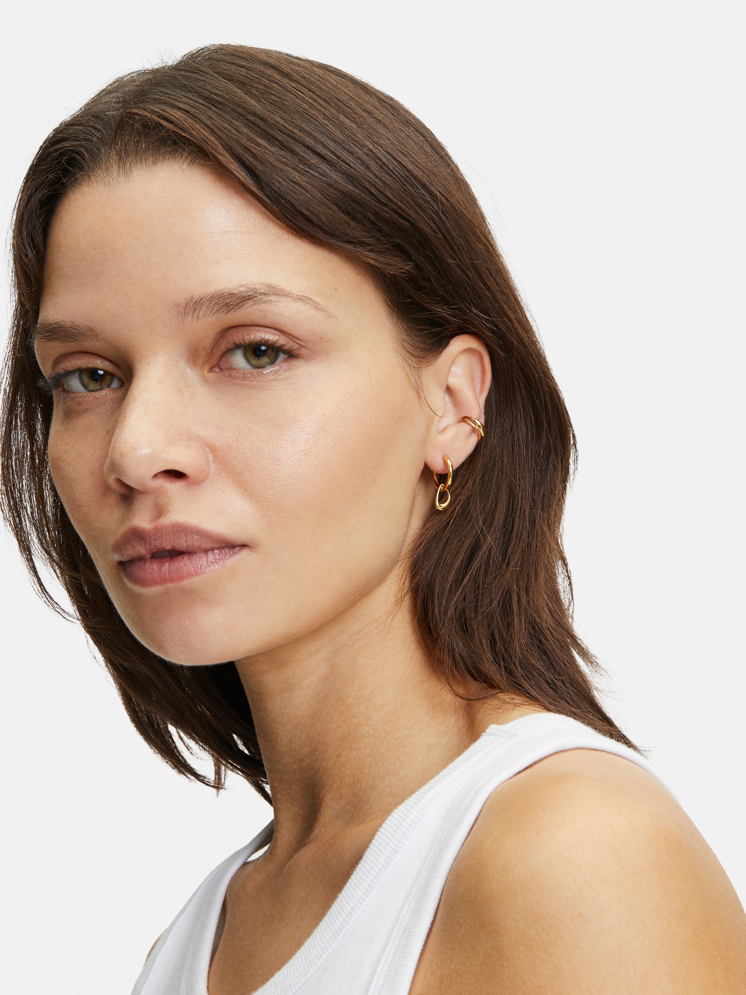 Liebeskind Berlin Paar Creolen »Schmuck Geschenk Edelstahl Ohrringe The Organic«, Einhänger abnehmbar