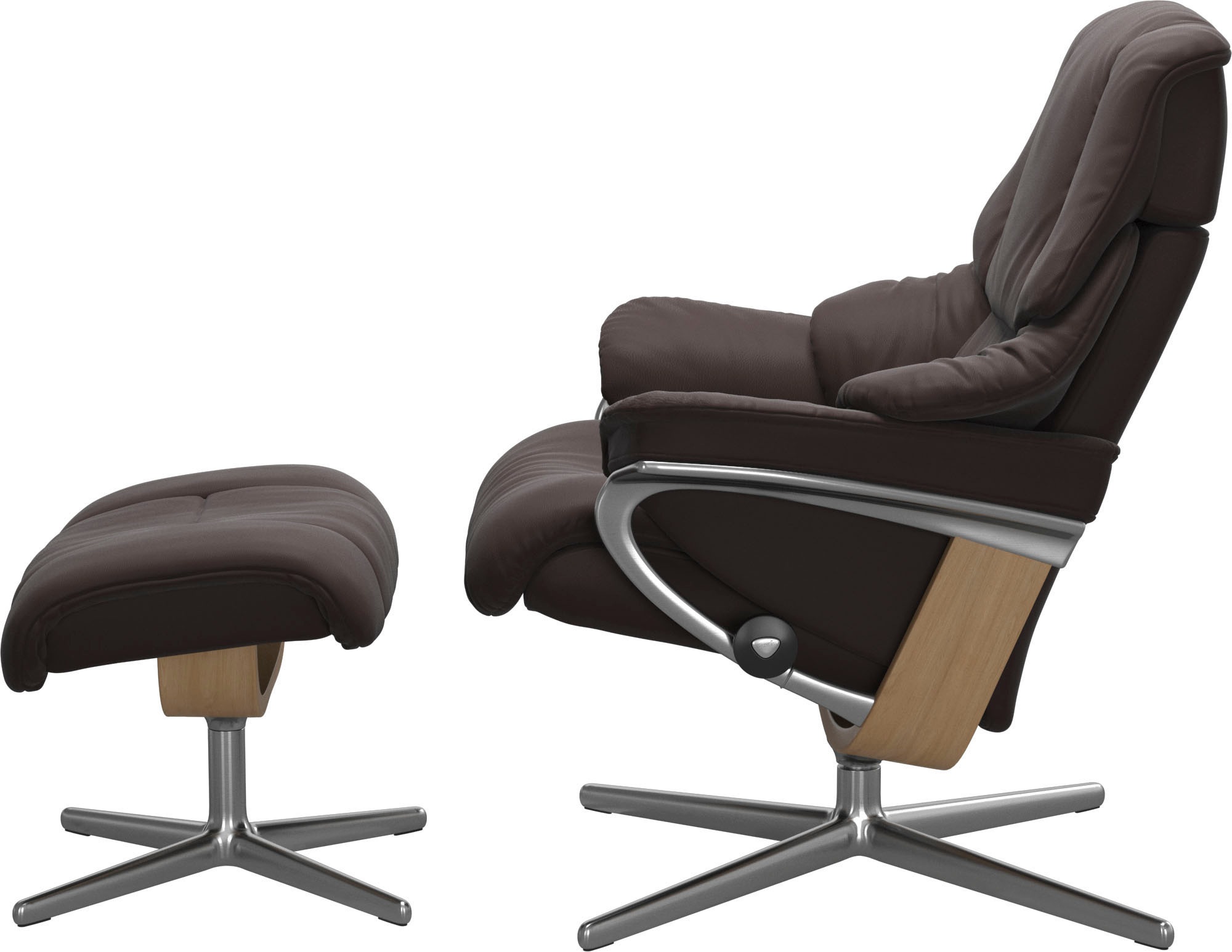 Stressless® Relaxsessel »Reno«, mit Cross Base, Größe S, M & L, Holzakzent Eiche