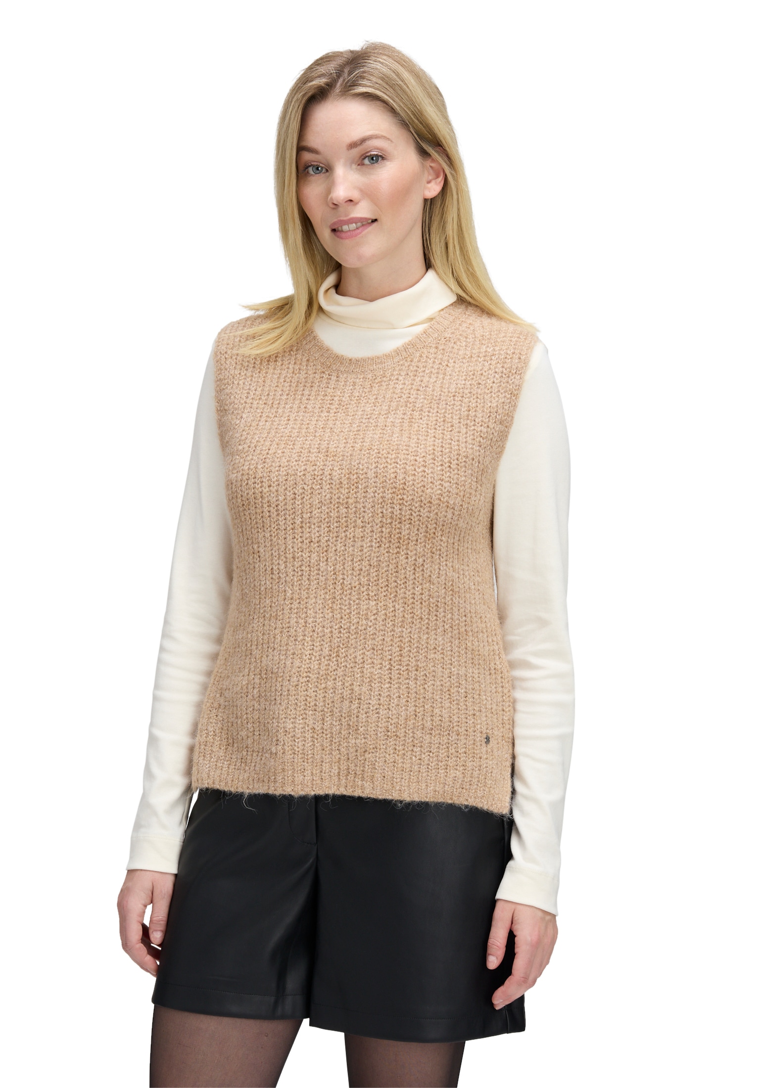 Betty&Co Stricktop "Betty & Co Damen Strickpullover ohne Arm" günstig online kaufen