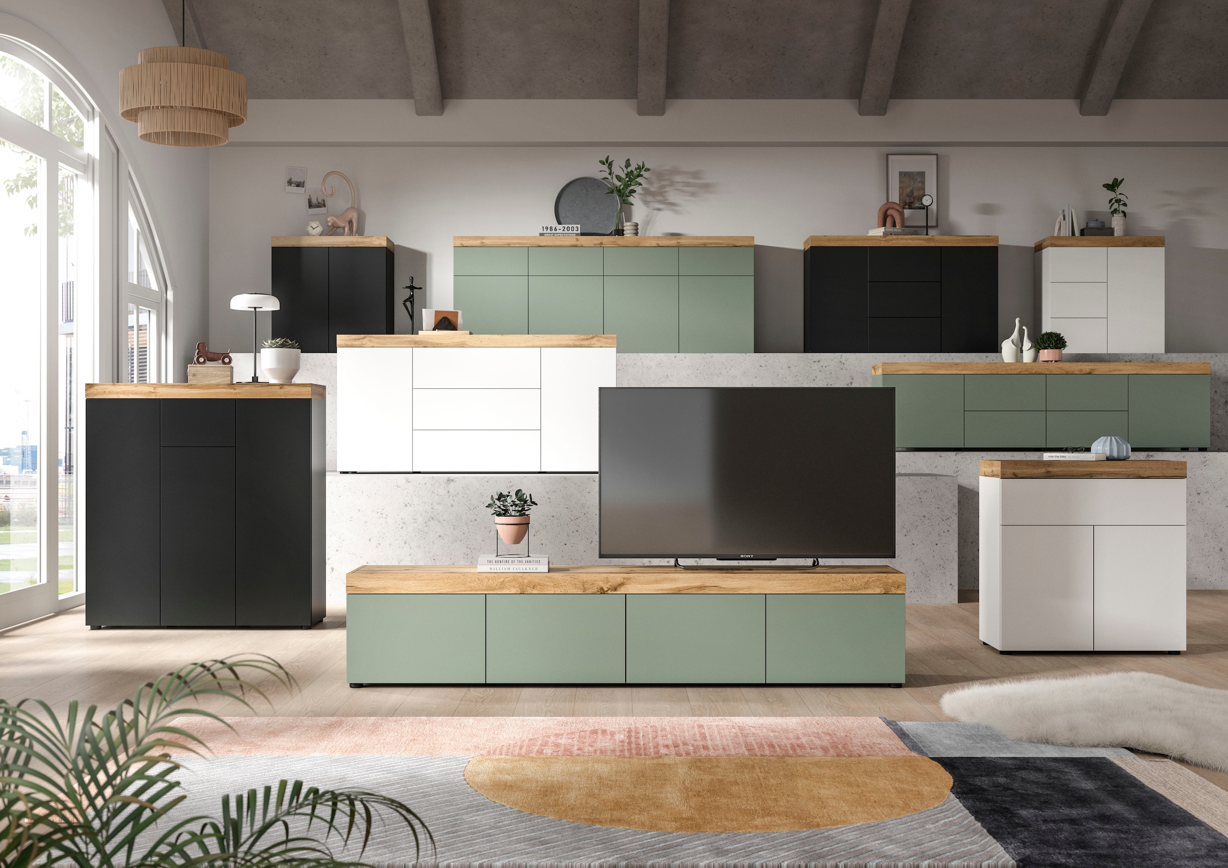 OTTO home Kommode »MAMBO, TOPSELLER!, Breite 77cm, 2 Türen, 1 Einlegeboden, 1 Schubkasten« 1 Stk. tlg. Kommode, Anrichte, Wohnzimmer, Schlafzimmer