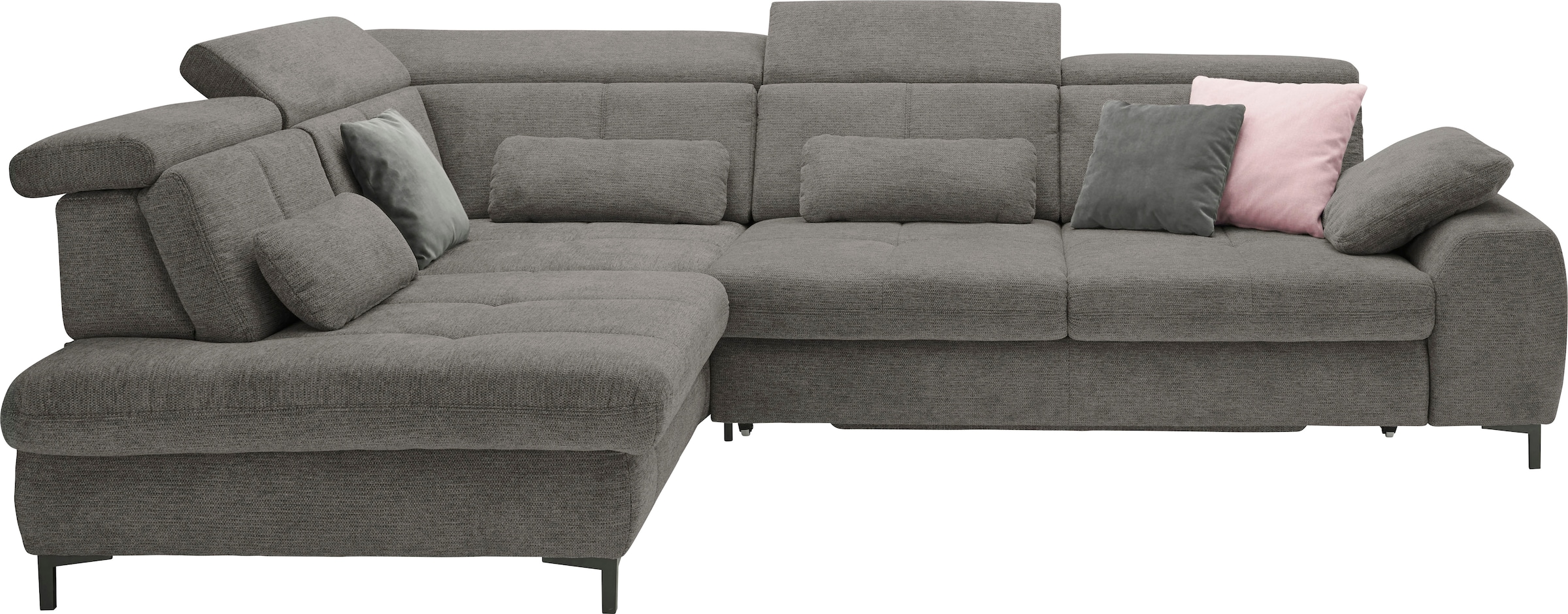 set one by Musterring Ecksofa Kaltschaumpolsterung, Flachgewebe, whlw. mit Funktionen, Sitzhöhe 49