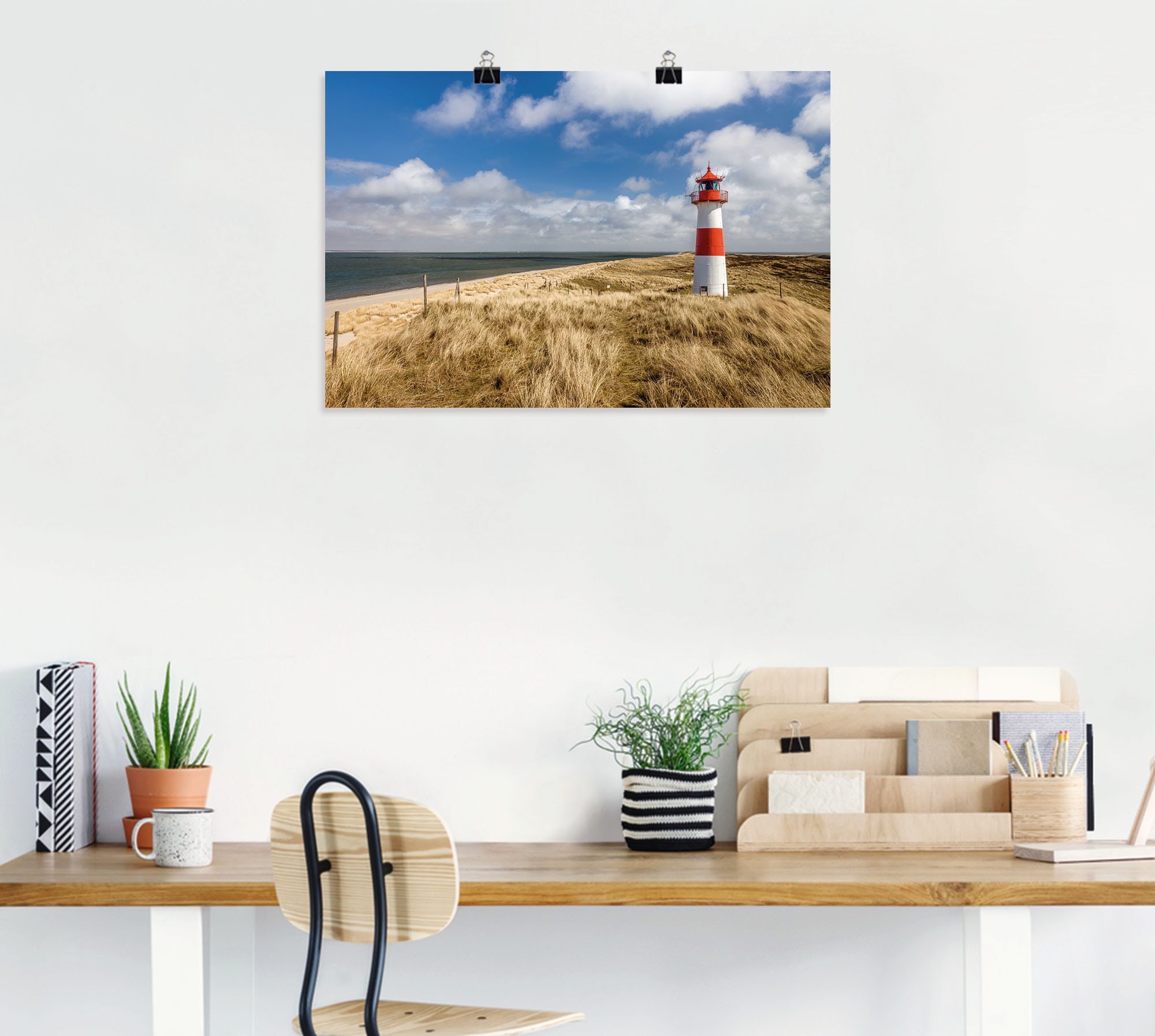 Artland Wandbild »Leuchtturm List-Ost auf Sylt Deutschland«, Gebäude, (1 St.), als Alubild, Leinwandbild, Wandaufkleber oder Poster in versch. Größen