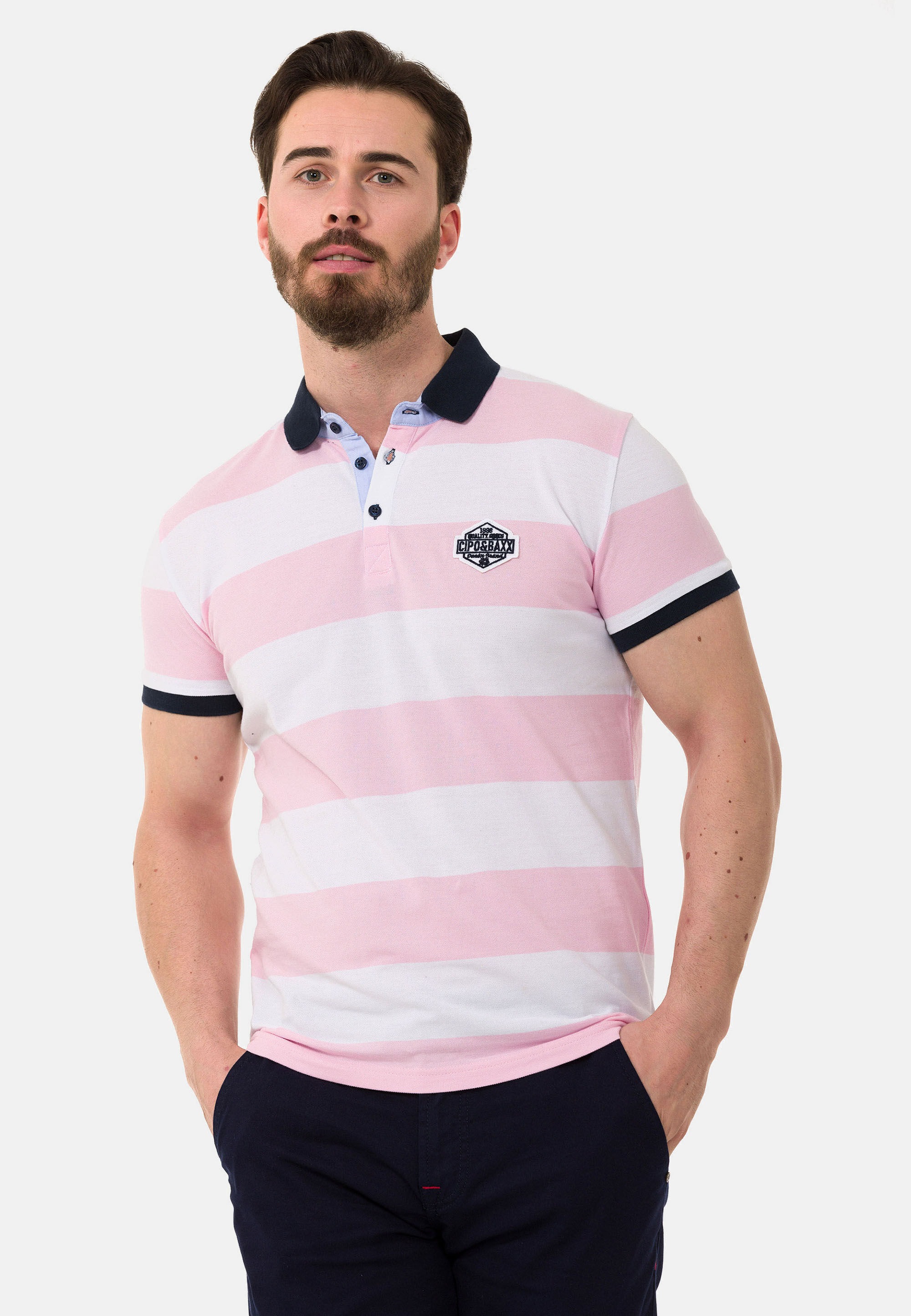 Cipo & Baxx T-Shirt »CT741« gerade geschnitten