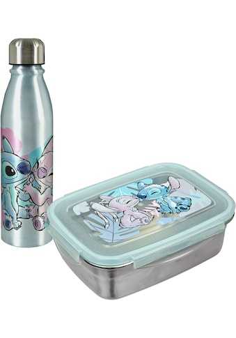 Lunchbox »Brotdose & Trinkflasche, Stitch«, (Set, 2 tlg.)