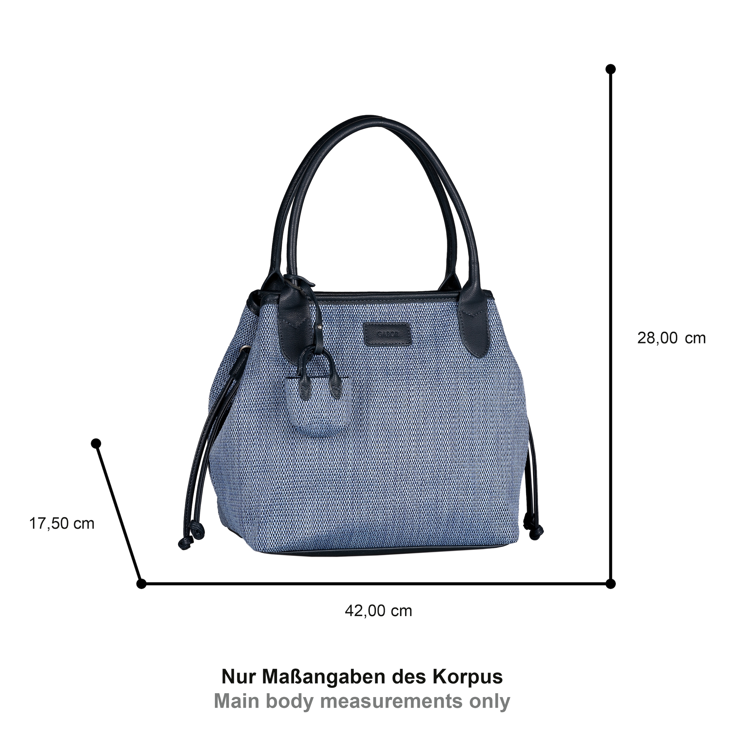 Gabor Shopper »Granada Denada« Damen Umhängetasche, Schultertasche mit Mini-Me Anhänger