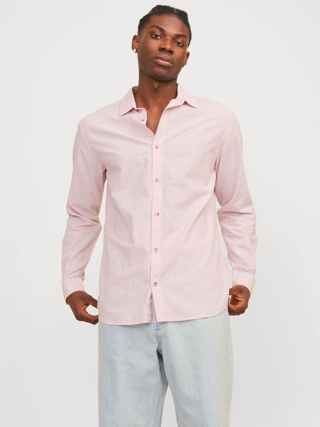 Jack & Jones Langarmhemd "JJESUMMER LINEN BLEND SHIRT LS SN" günstig online kaufen