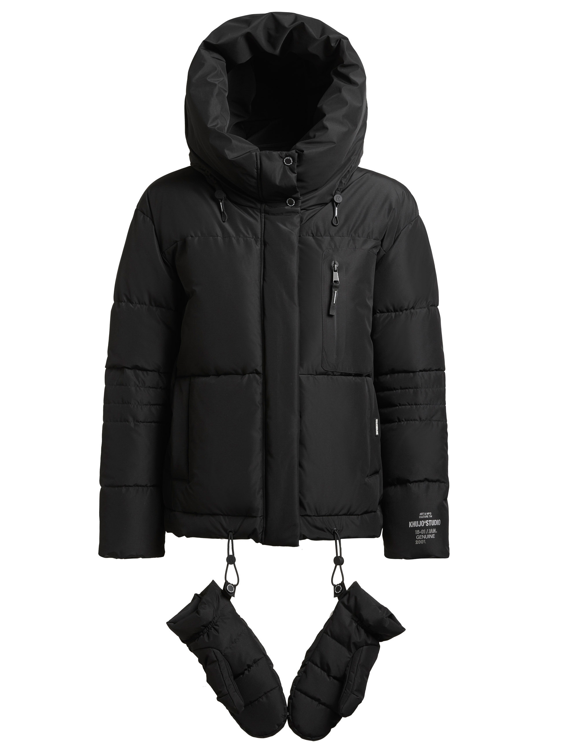 khujo Steppjacke »PEEKE2 WITH GLOVES« mit Kapuze