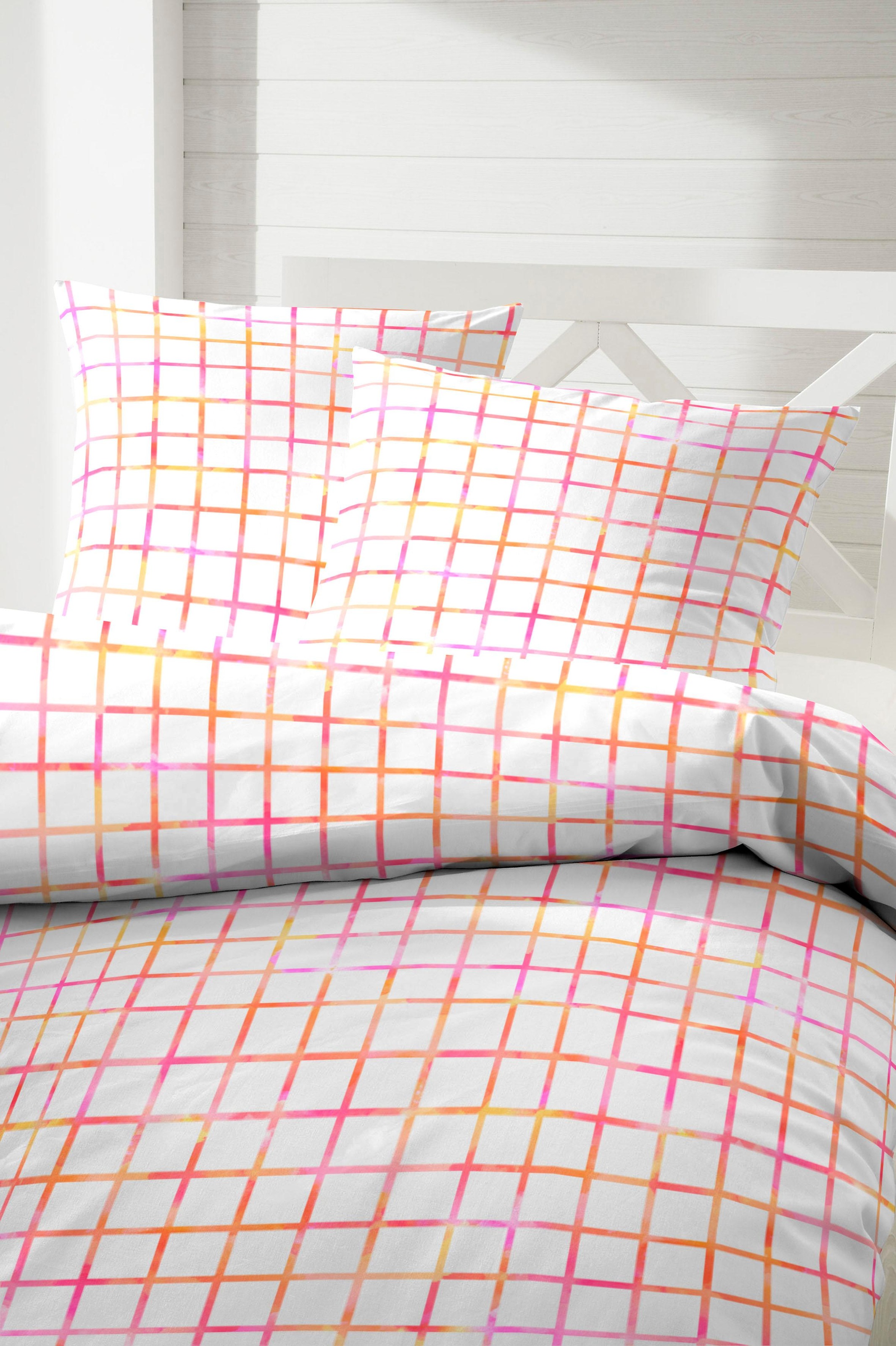 Primera Bettwäsche "Spotted" 2 Stk. mit Karomuster günstig online kaufen