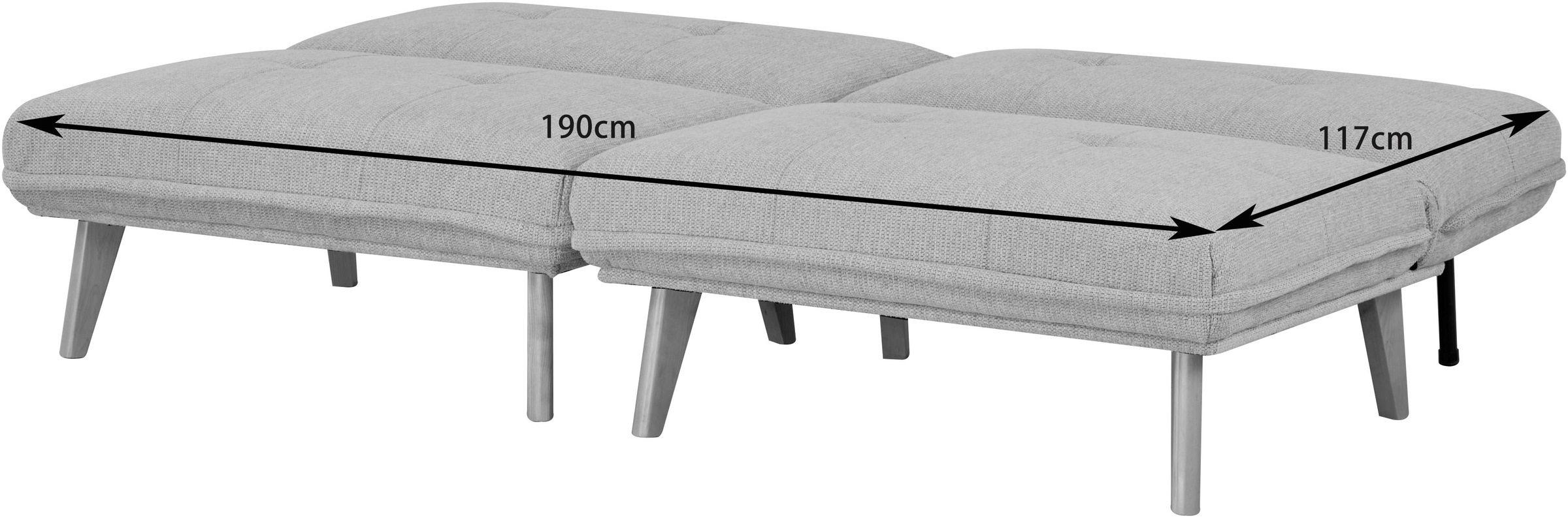 INOSIGN Sessel »DELANEY Schlafsofa, bestehend aus 2 Modulen, mit Schlaffunktion«, Bettsofa, Schlafsessel, Klappsofa, erweiterbar, in Webstoff
