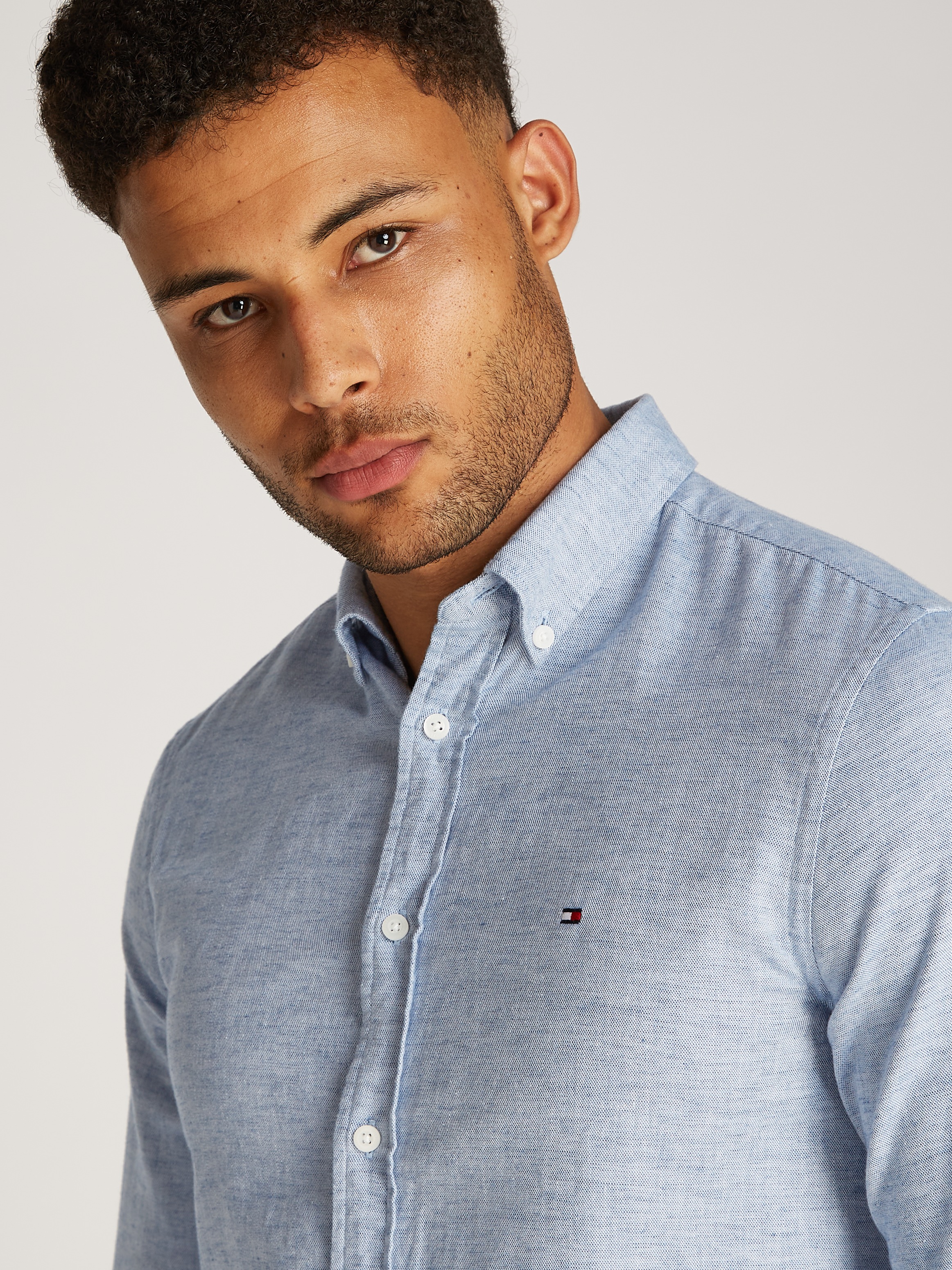 Thumbnail - Tommy Hilfiger Langarmhemd "BRUSHED LINEN SOLID Slim Fit SHIRT"