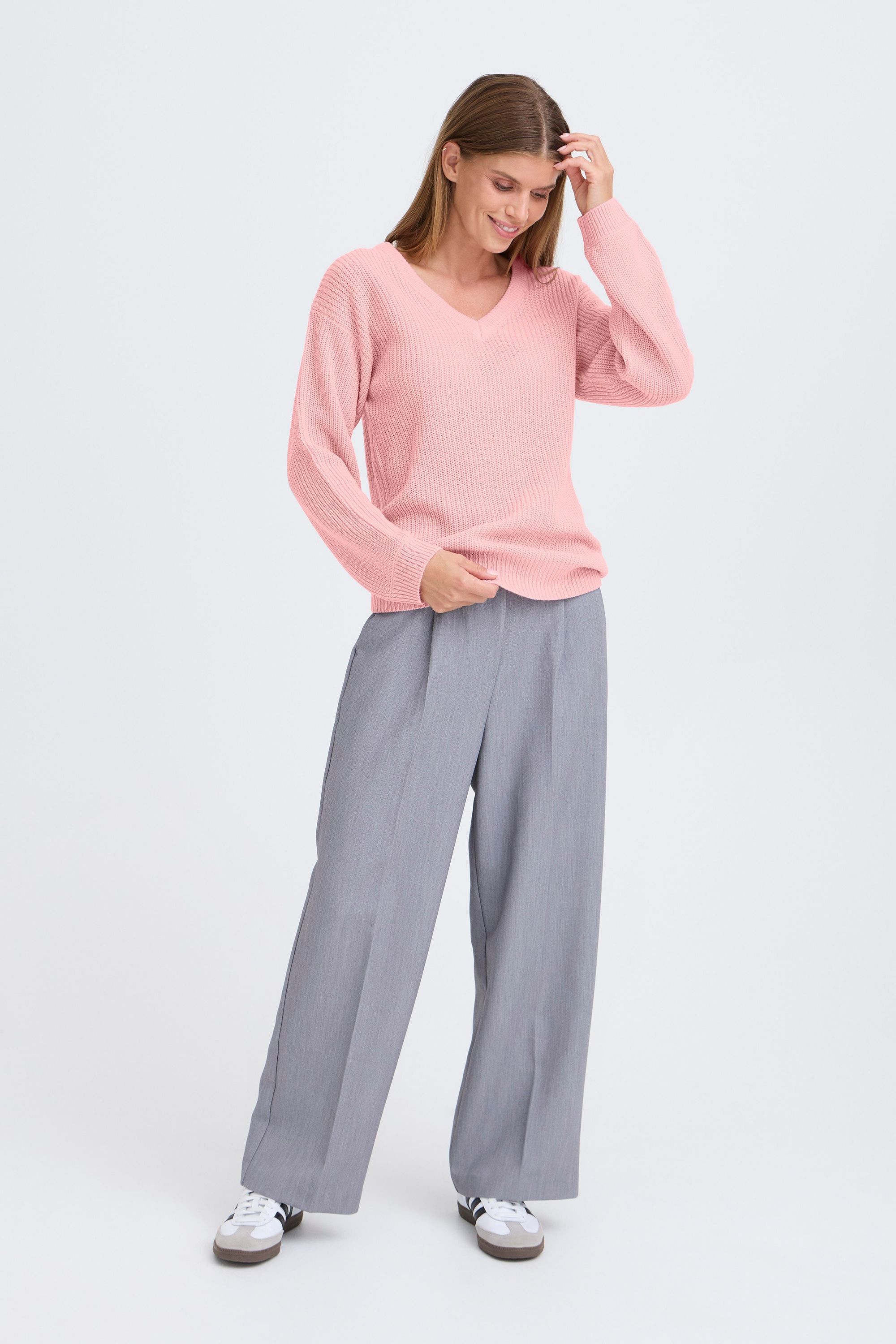 OXMO Strickfleece-Pullover »Strickpullover OXISANDIE LS«
