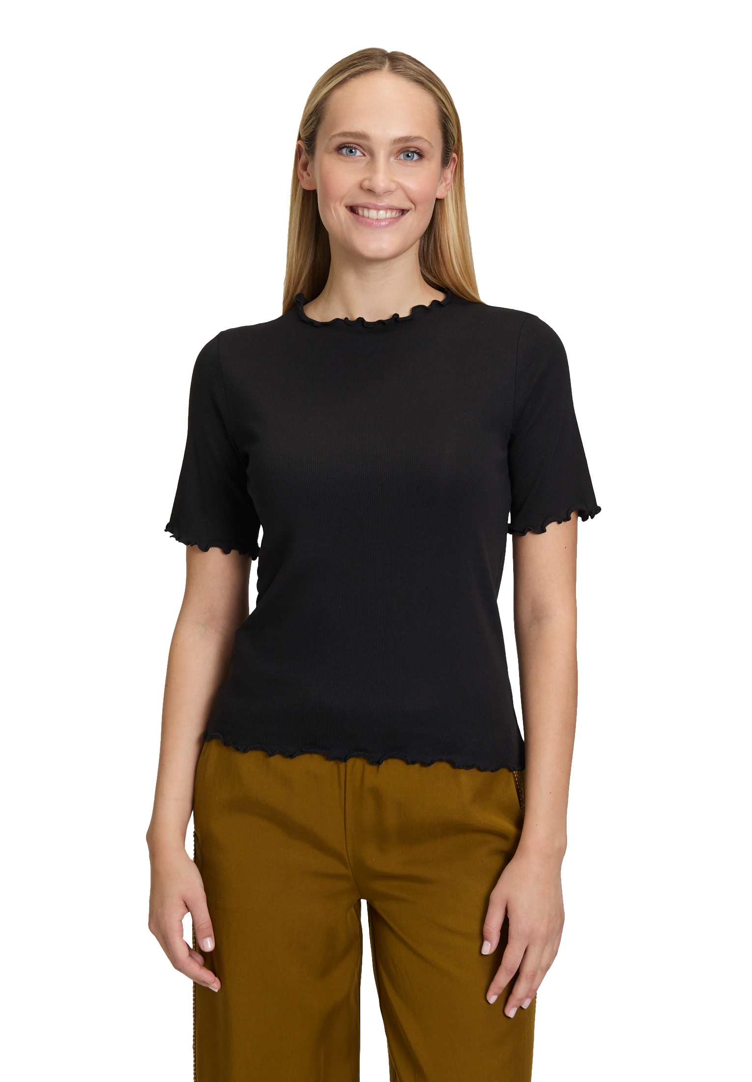 Cartoon Kurzarmshirt "Damen mit Kragen", 1 Stk. günstig online kaufen