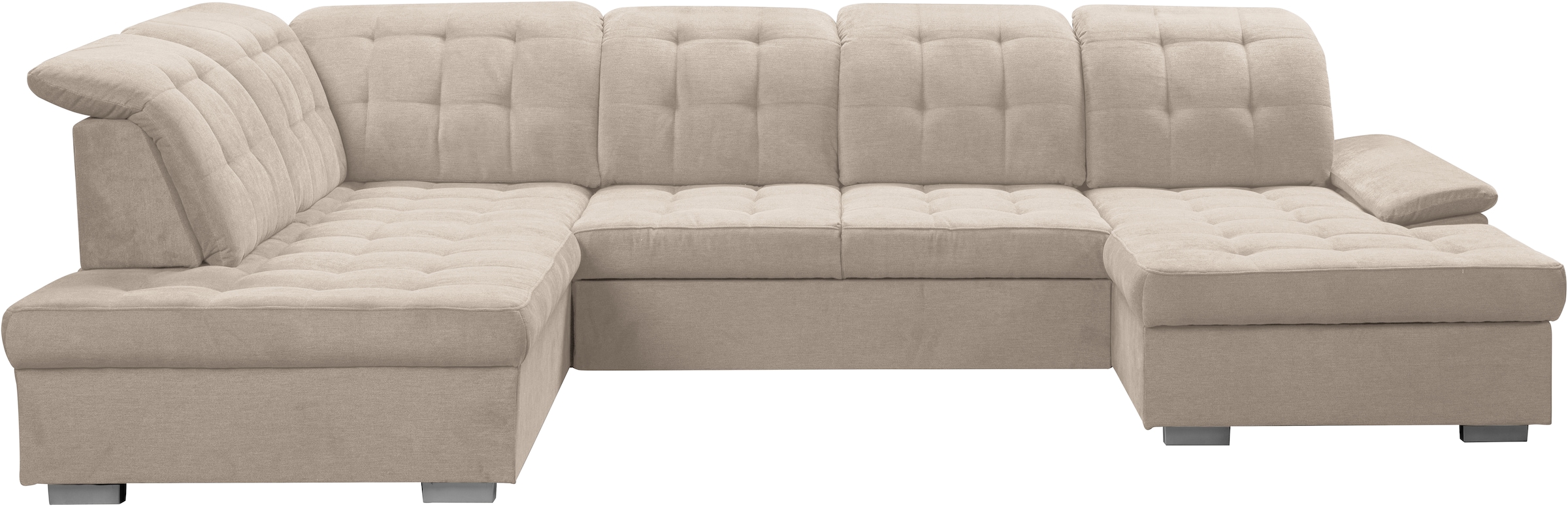 WERK2 Wohnlandschaft »Kordula-New U-Form«, Sofa in U-Form mit Schlaffunktion & Bettkasten, Schlafcouch