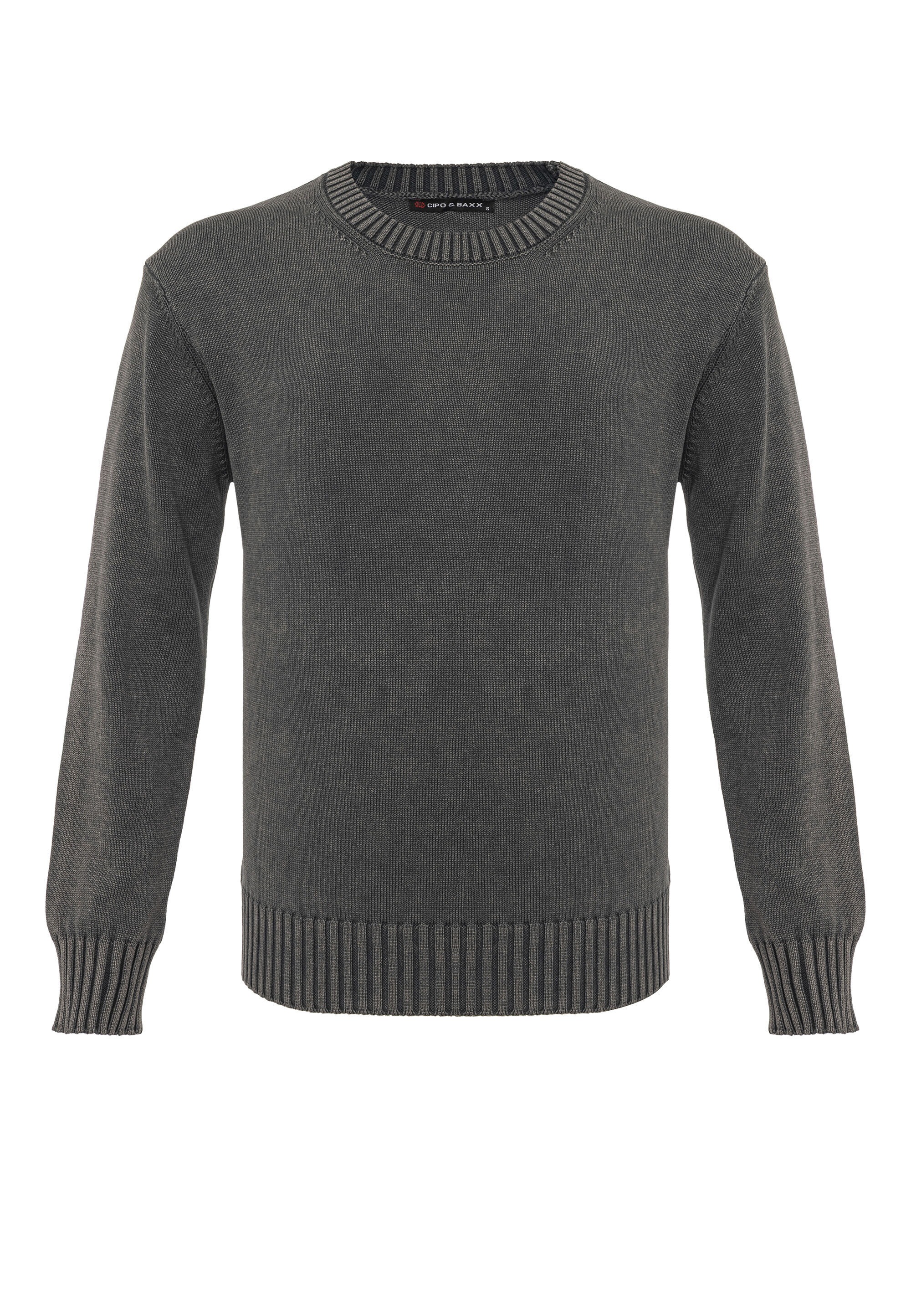 Cipo & Baxx Strickpullover "CP289" 1 Stk. strukturiertes Strickdesign günstig online kaufen