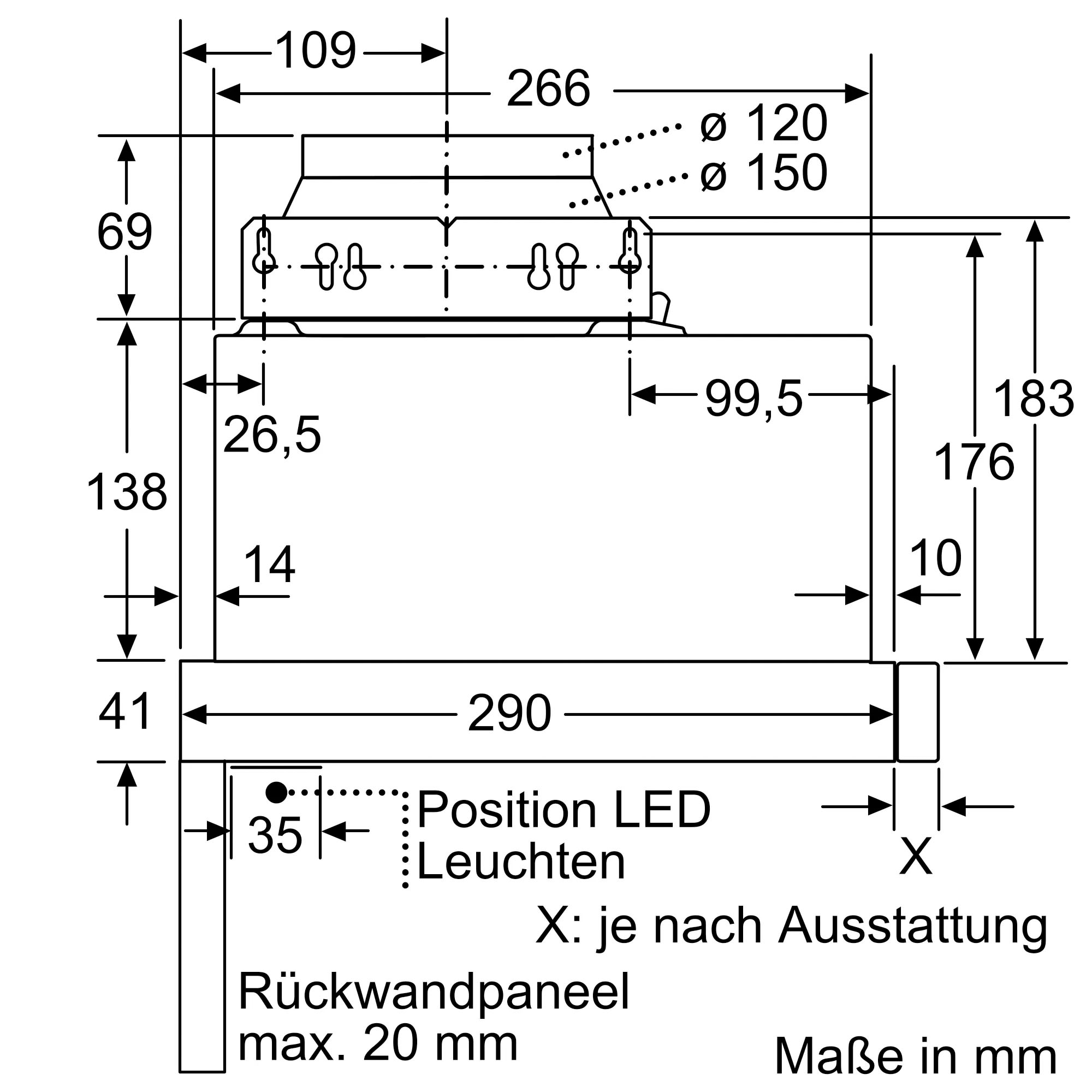 Constructa Flachschirmhaube »CD30637«