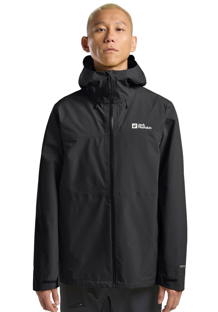 Jack Wolfskin Funktionsjacke "HIGHEST PEAK 3L JKT M" mit Kapuze 3 Lagen Wetterschutzjacke, wasser-und winddicht, atmungsaktiv