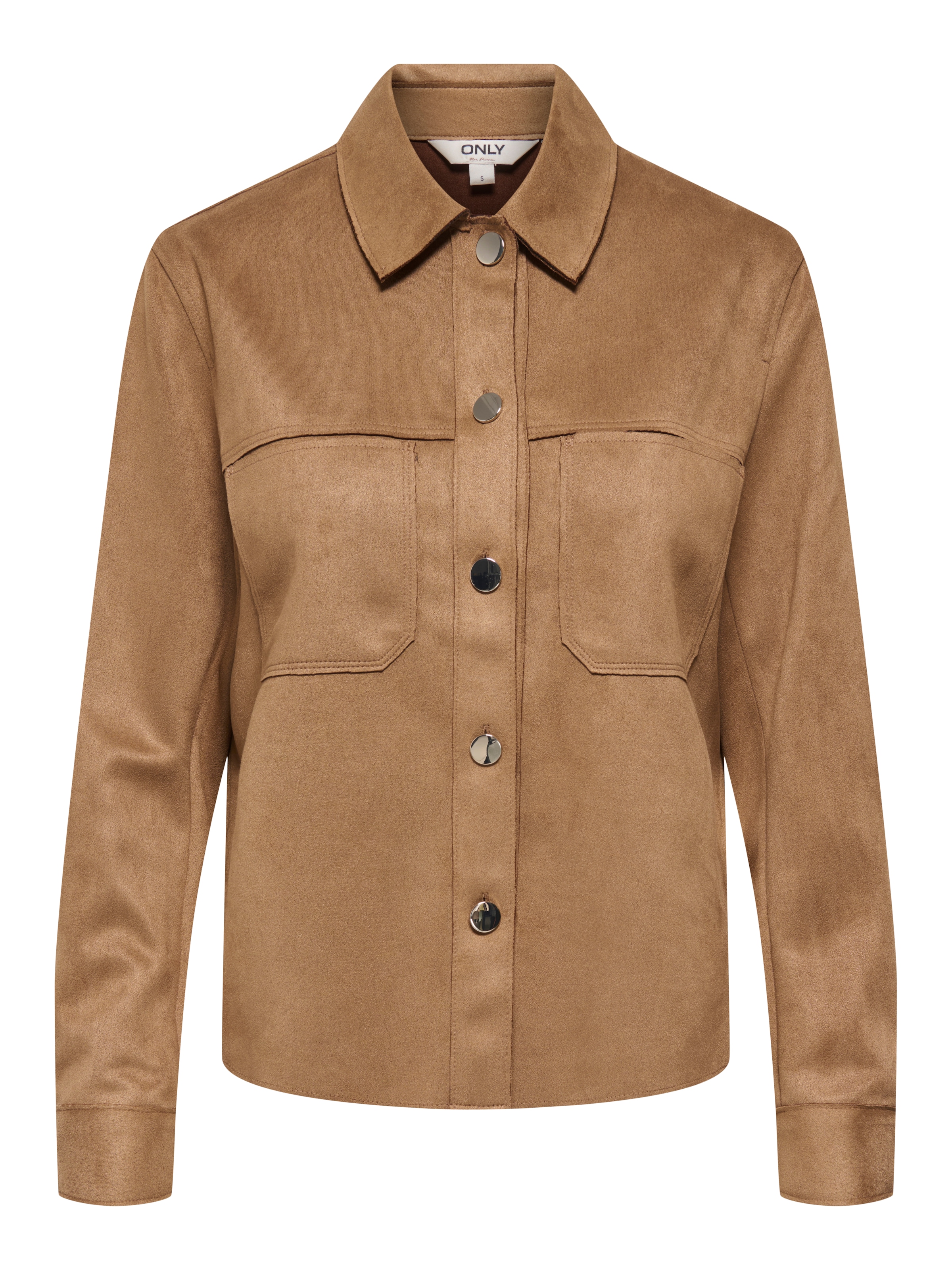 ONLY Hemdbluse "ONLMIRA L/S FAUX SUEDE SHIRT PNT" Materialmix, regular fit günstig online kaufen