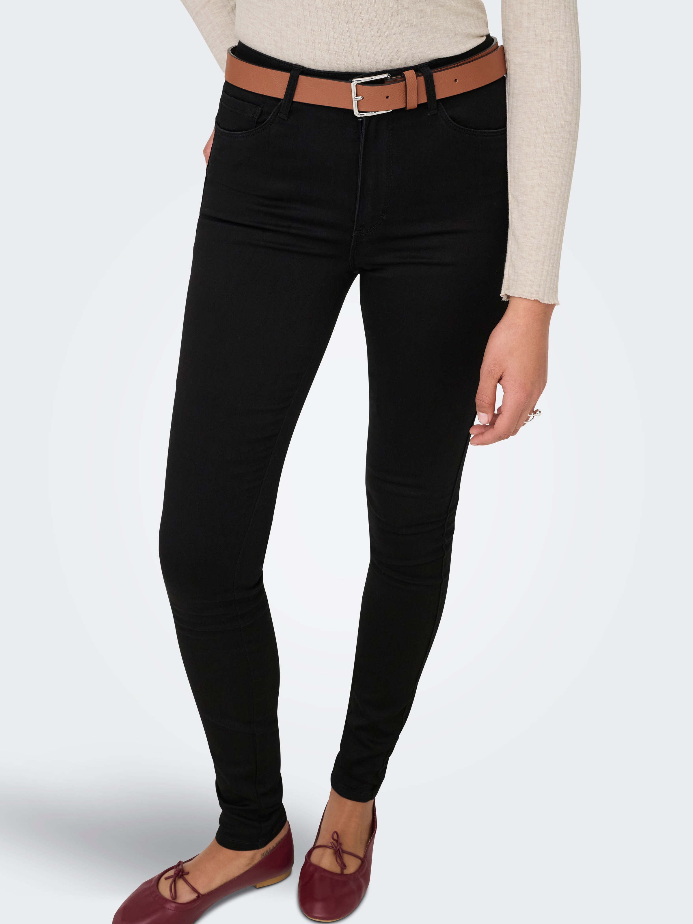 ONLY High-waist-Jeans "ONLROYA – Skinny-Jeans mit hohem Bund und Stretchkom günstig online kaufen