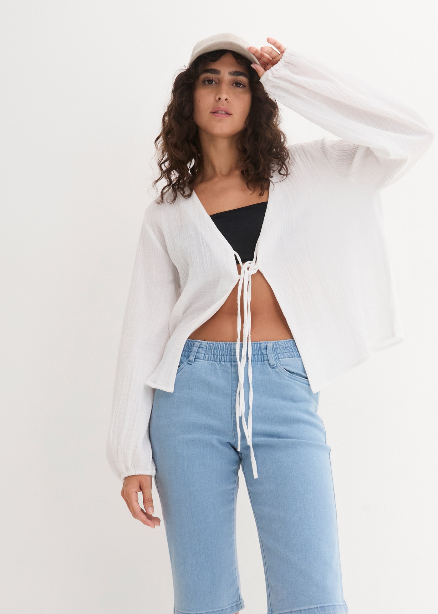 bonprix Bermudas  Stretch-Bermuda, in Twill- und Jeansoptik, mit elastischem Bund