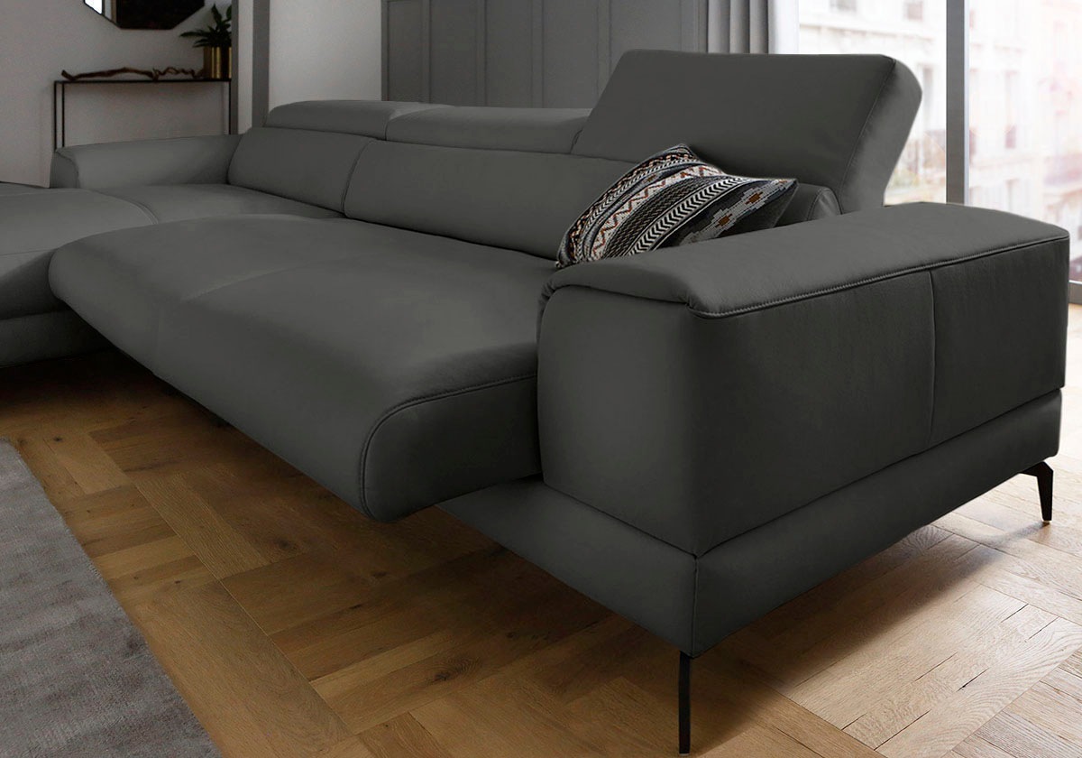 Thumbnail - W.SCHILLIG Ecksofa "piedroo, Designsofa mit tollem Sitzkomfort, bequem, L-Form", Kopfteilverstellung, wahlweise mit Sitz...