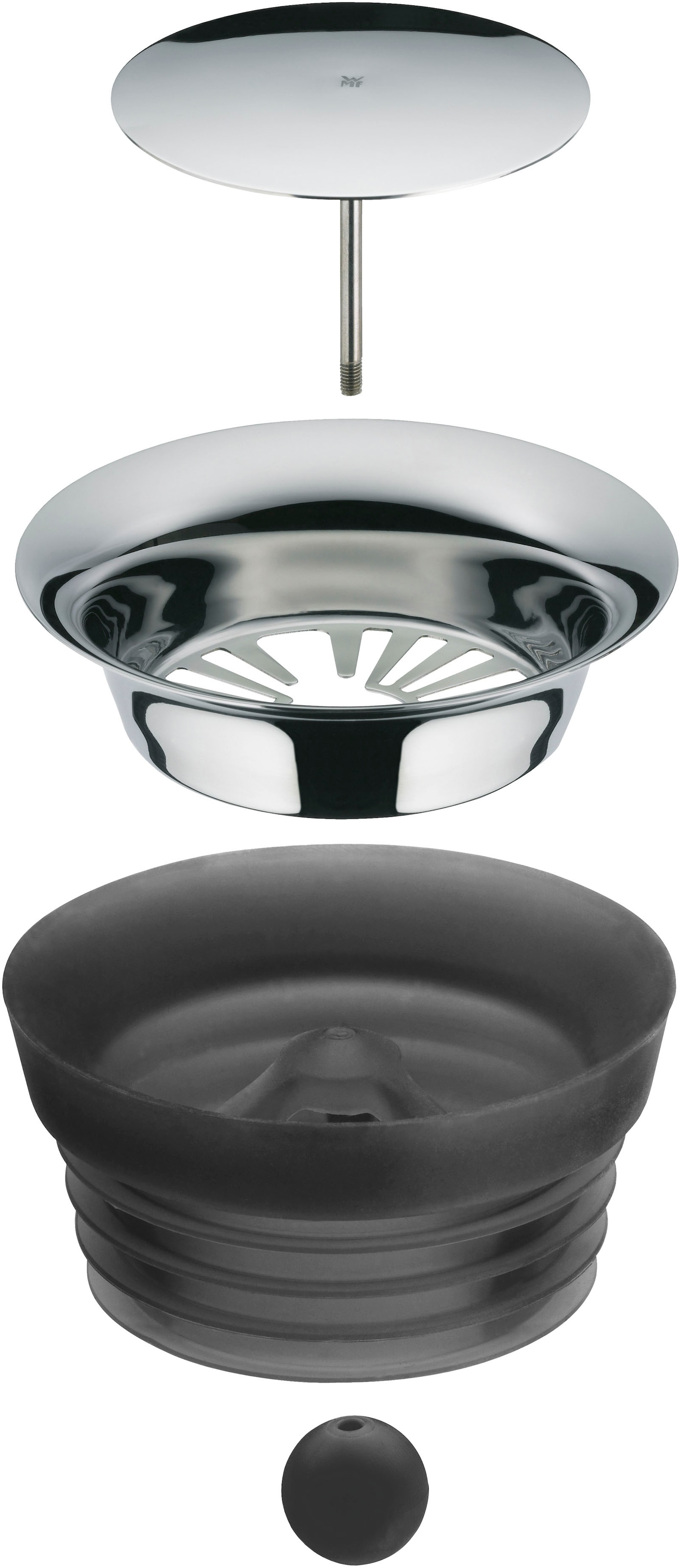 WMF Wasserkaraffe »Basic«, (Set, 3 tlg., Wasserkaraffe + 2-teiliges Trinkgläser-Set), CloseUp-Verschluss, integriertes Sieb, einfaches Befüllen