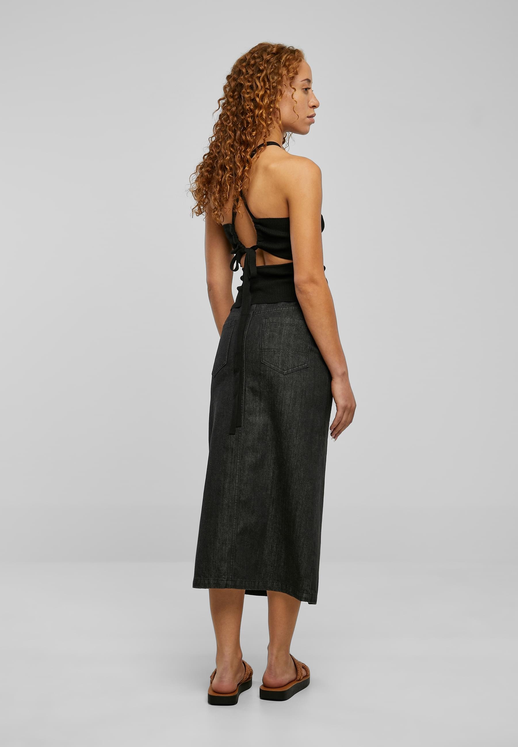 URBAN CLASSICS Muskelshirt »Urban Classics Damen Ladies Rib Knit Crossed Back Top«, (1 tlg.)