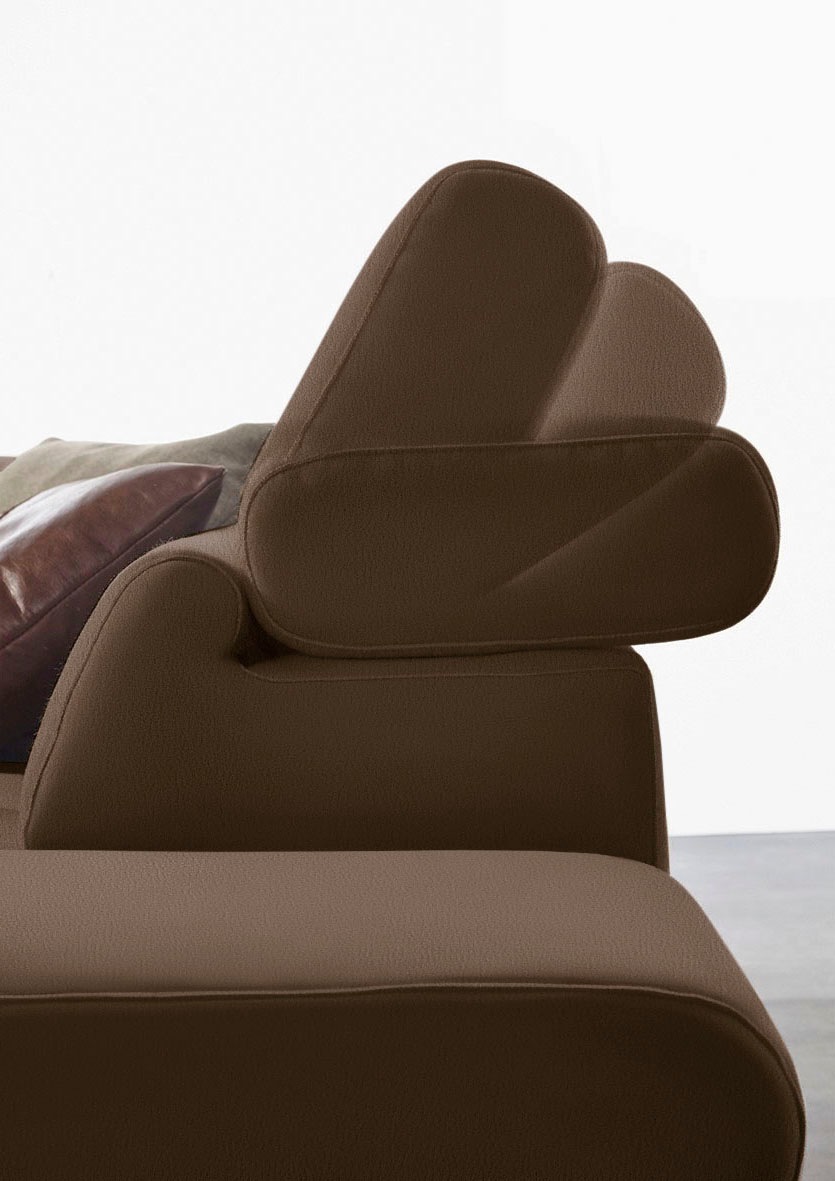 W.SCHILLIG Ecksofa »finn, toller Sitzkomfort, L-Form, hochwertige Verarbeitungsdetails«, German Design Award 2016, Fußgestell Chrom glänzend, Breite 281 cm