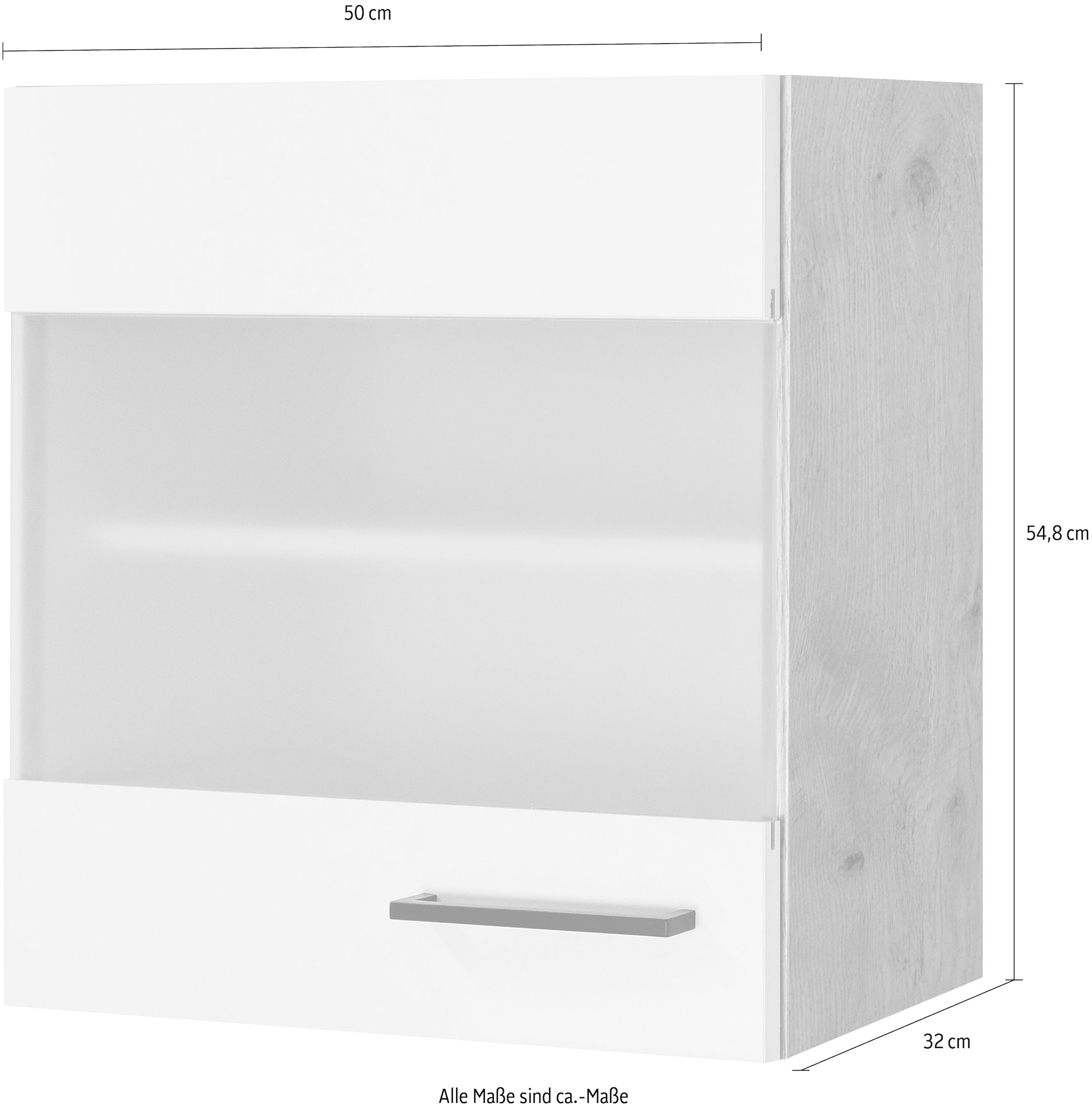 Flex-Well Glashängeschrank »Vintea«, (B x H x T) 50 x 54,8 x 32 cm, mit  Stollenglastüren kaufen | BAUR | Hängeschränke