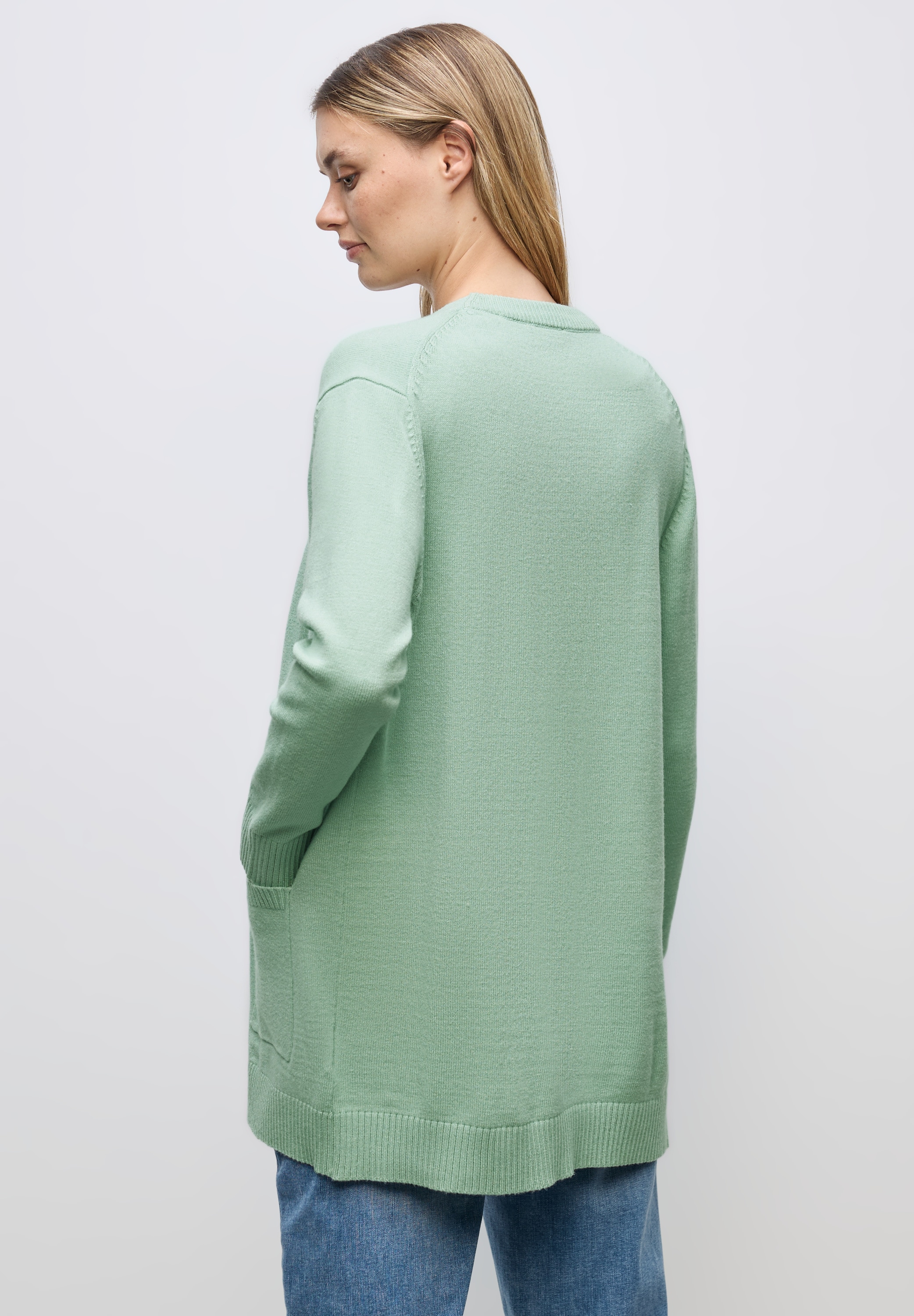 STREET ONE Strickjacke, aus softem Materialmix