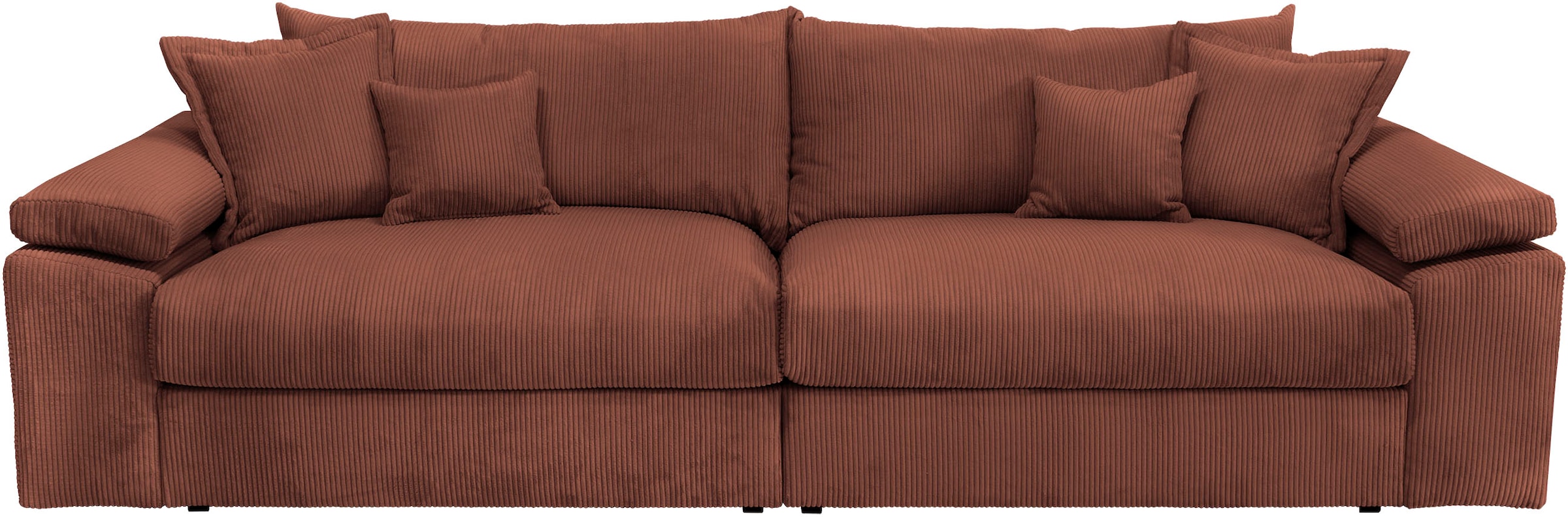 Big-Sofa HOME AFFAIRE, B:246cm T:123cmterracota, 100% Polyester, Sofas, "Soft&Cosy XL, B: 246 cm - OTTO. Verlässliche Qualität.", Mega-Sofa, Cord