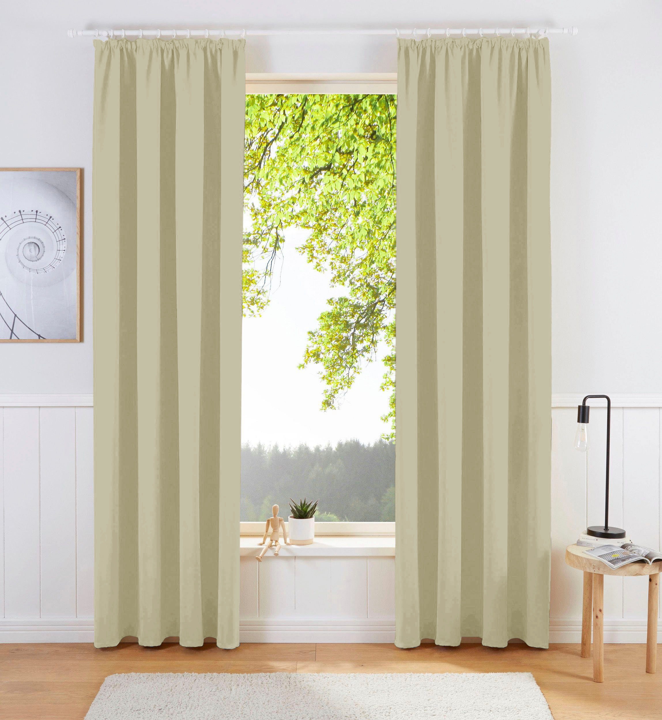 my home Gardine "SOLA" Kräuselband 1 Stk. tlg. Breite:130 cm, 1 Schal, einf günstig online kaufen