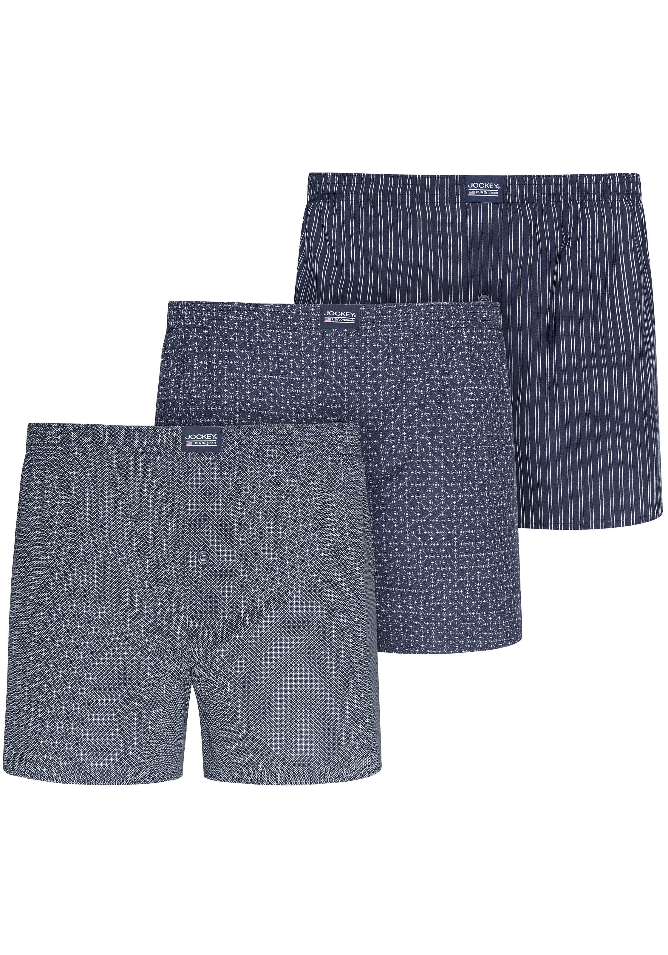 Jockey Webboxer "Boxer Woven", (3er Pack), in 3 Dessins