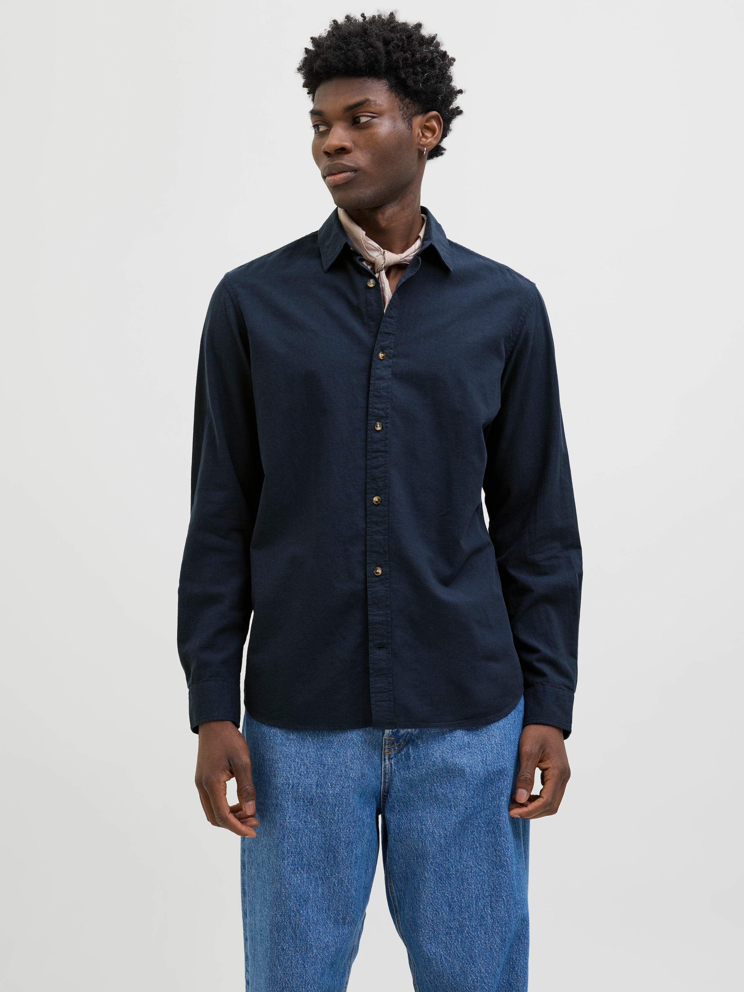 Jack & Jones "JJESUMMER SHIRT LS SN" mit Hemdkragen günstig online kaufen