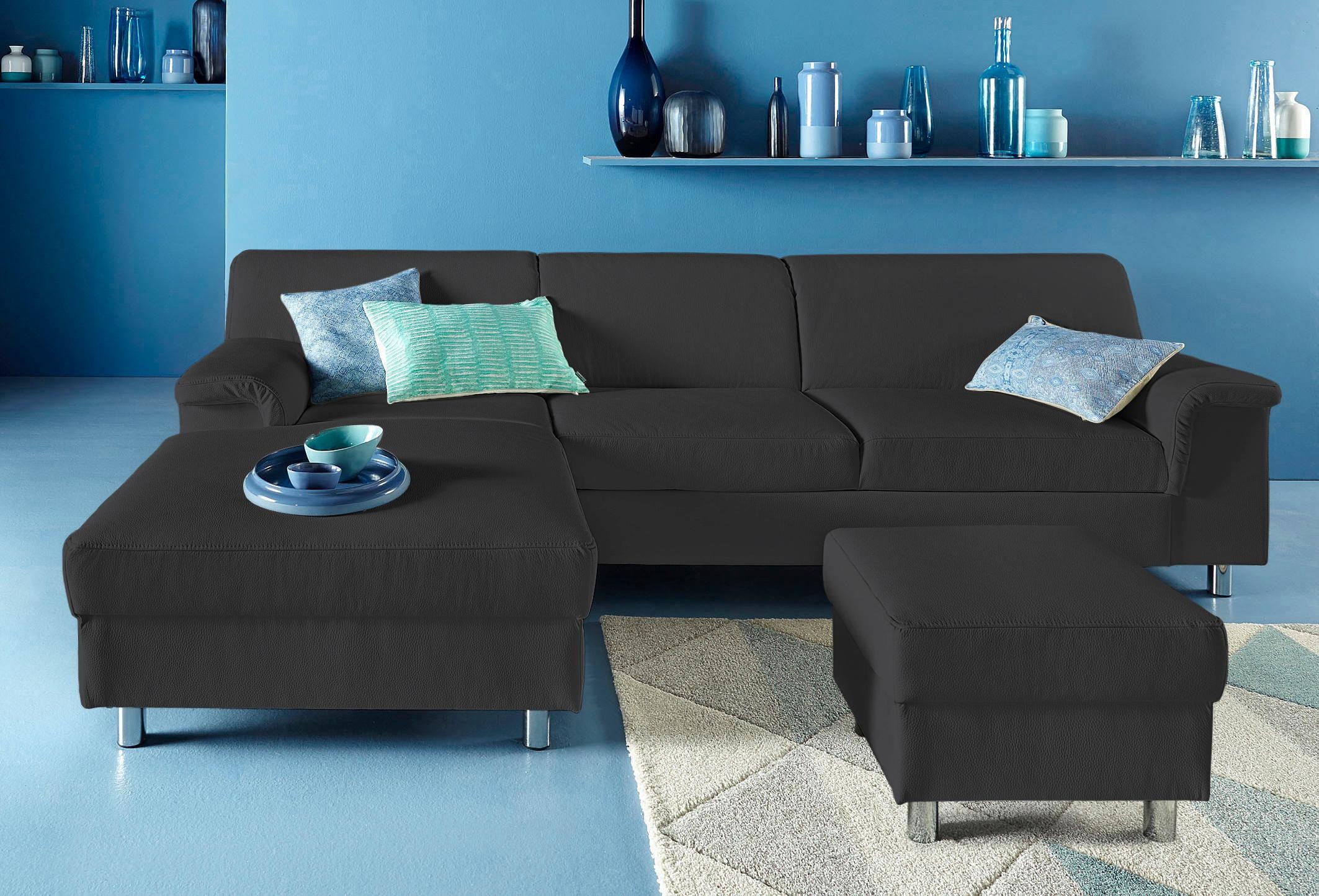 INOSIGN Ecksofa "Jamie, modern und elegant, Fußhöhe 9cm, L-Form,", wahlweis günstig online kaufen