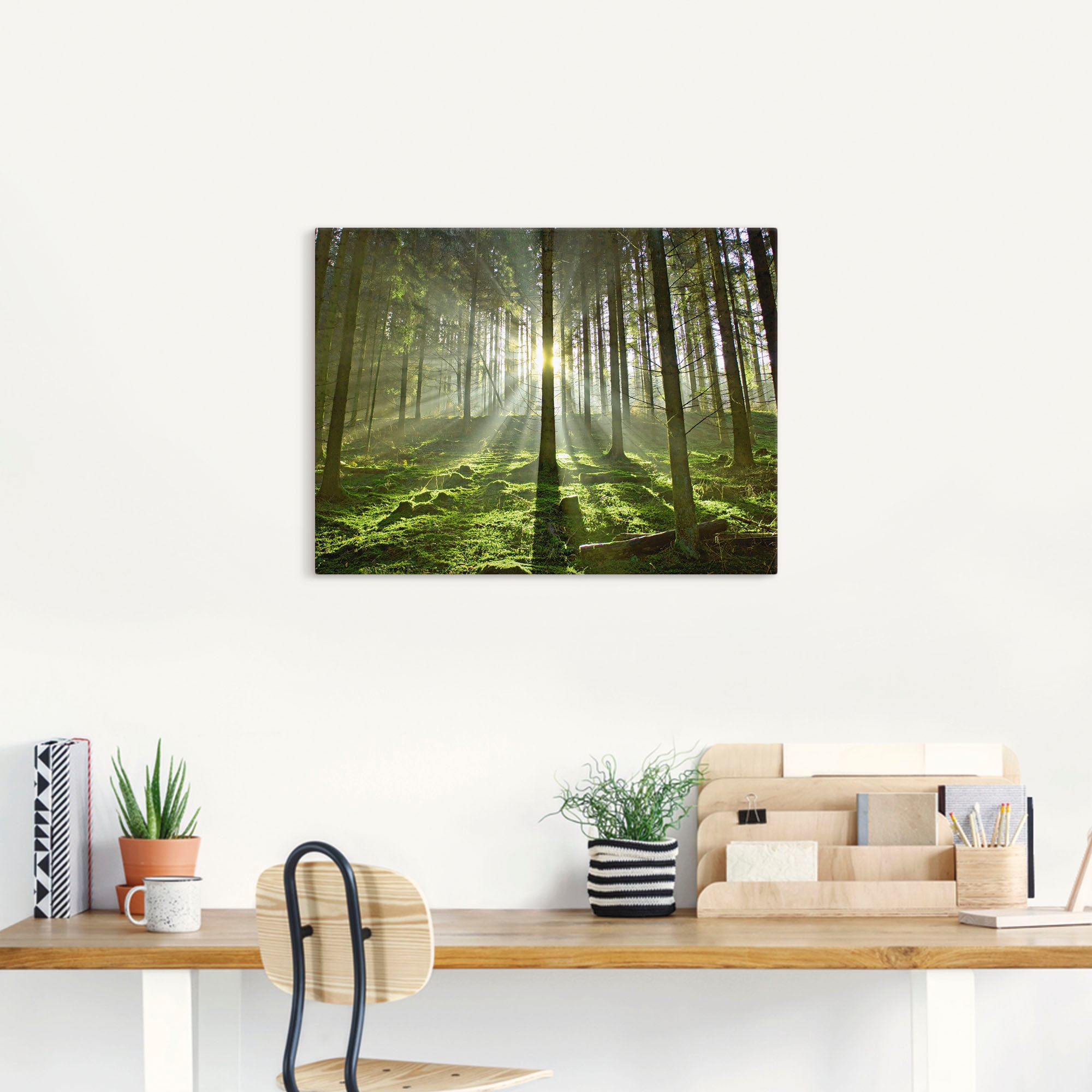 Artland Wandbild »Wald im Gegenlicht«, Wald, (1 St.), als Leinwandbild, Poster in verschied. Größen