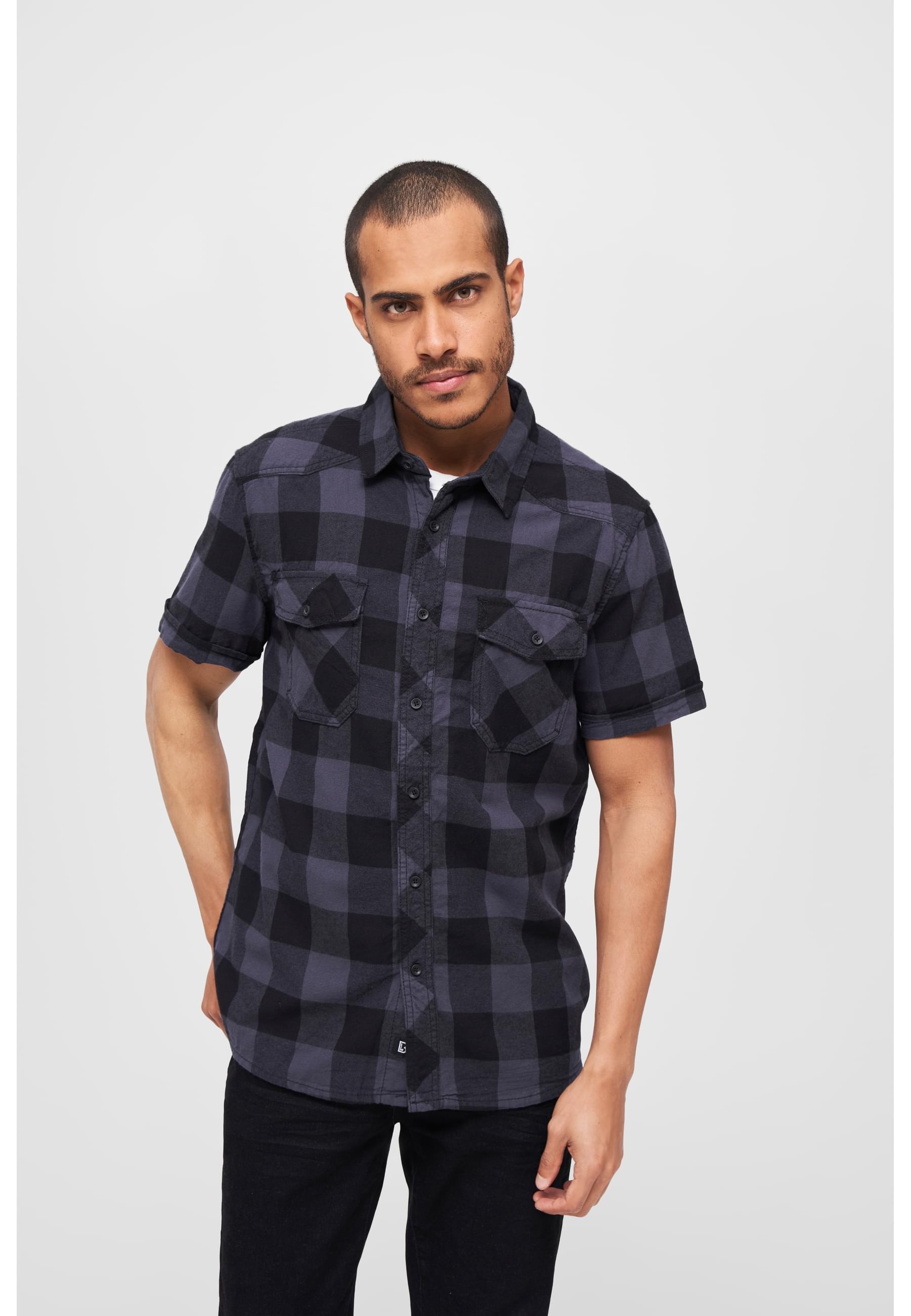 Brandit Langarmhemd »Brandit Herren Checkshirt Halfsleeve«, (1 tlg.)