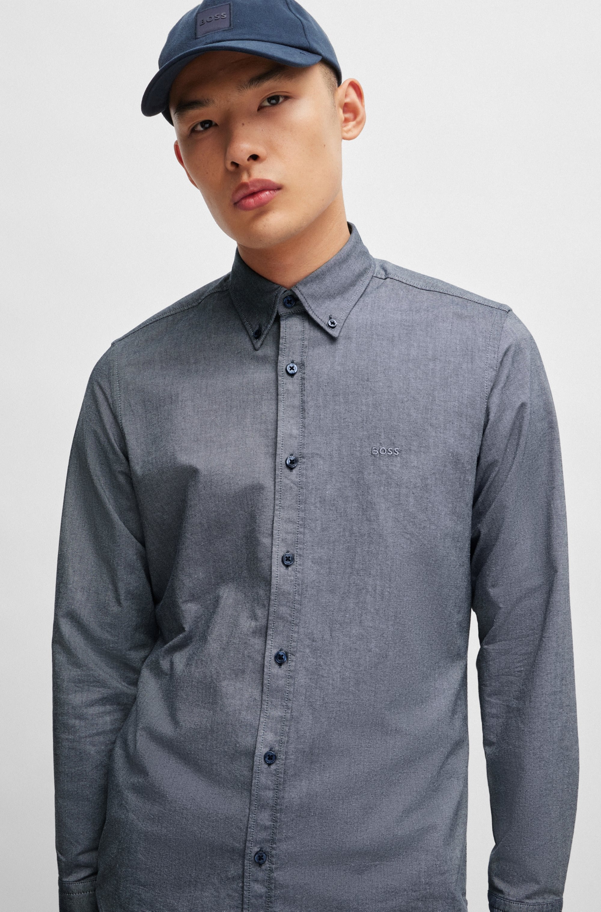 BOSS ORANGE Businesshemd »Rickert_M«, mit Button-down-Kragen