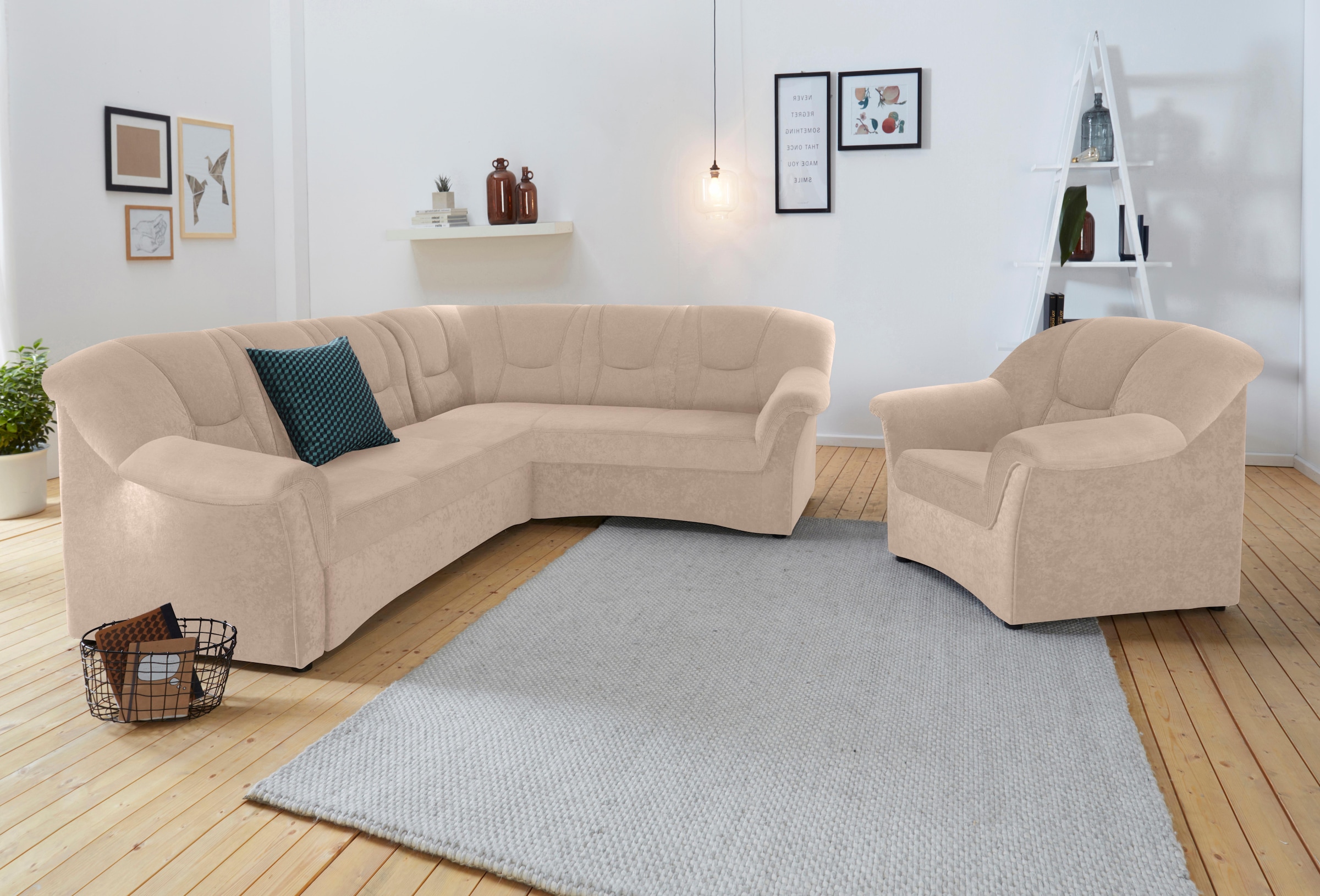 DOMO collection Ecksofa "Sarafina zeitlos und komfortabel, optional mit Fed günstig online kaufen