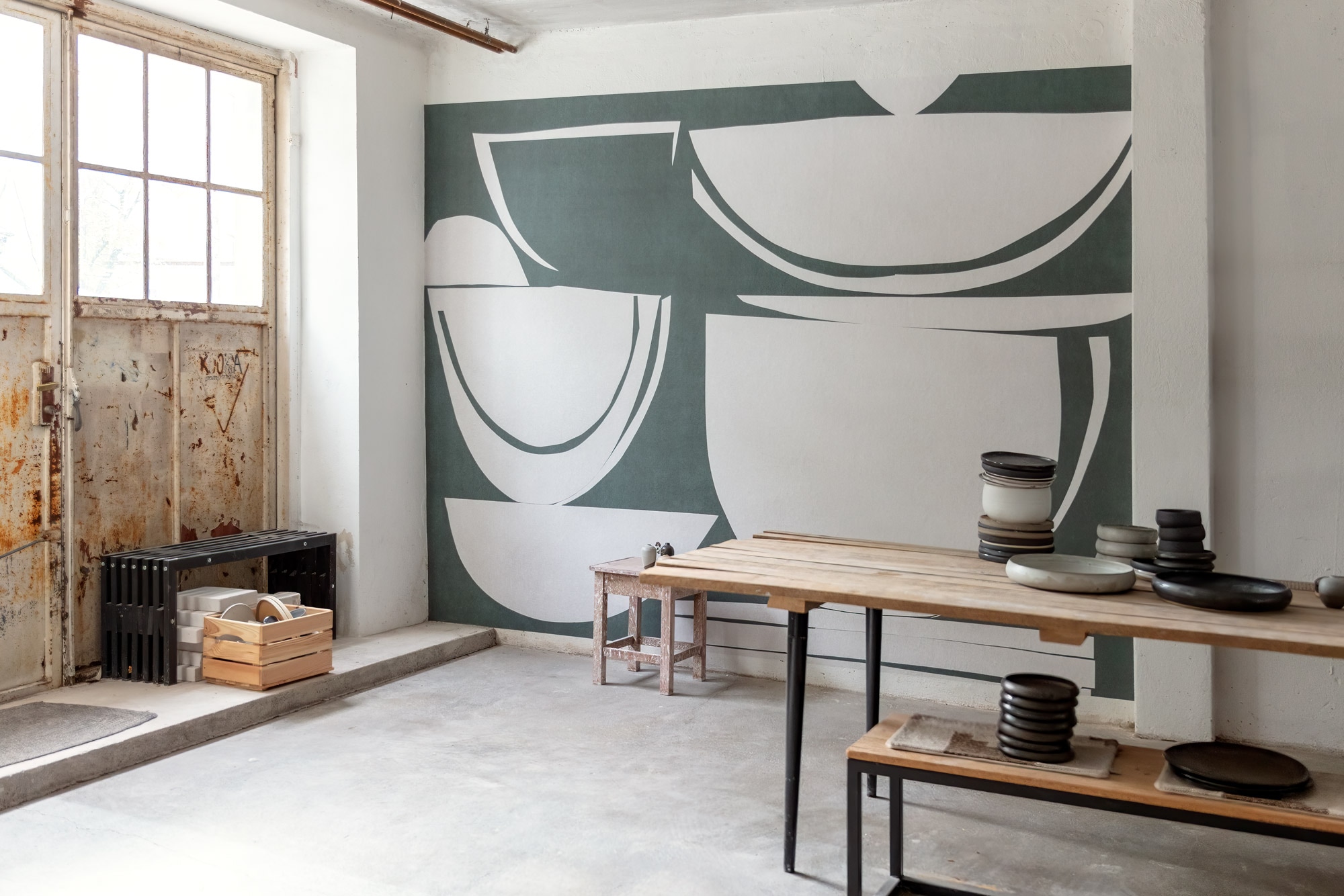 Komar Fototapete "Vlies Fototapete - Pottery - Größe 400 x 250 cm" Motiv bedruckt glatt