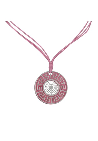 Lange Kette »Kordelkette 3 reihig rosa mit Anhänger«