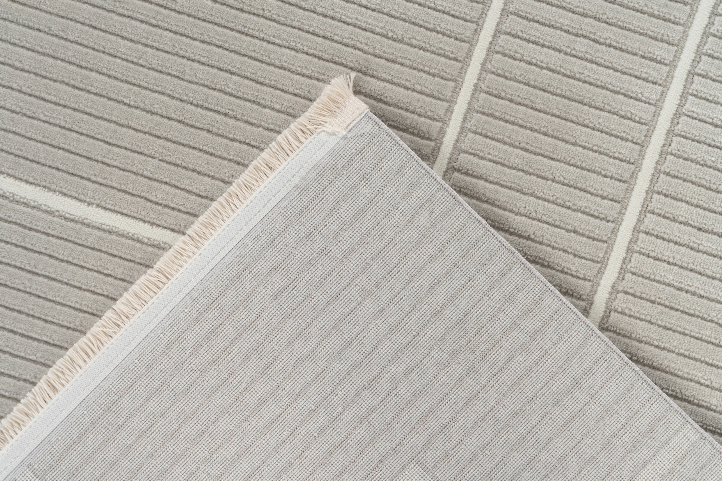 Kayoom Teppich »Stage 125« rechteckig 11 mm Höhe weicher Kurzflor, Hoch Tief Struktur, Wohnzimmer