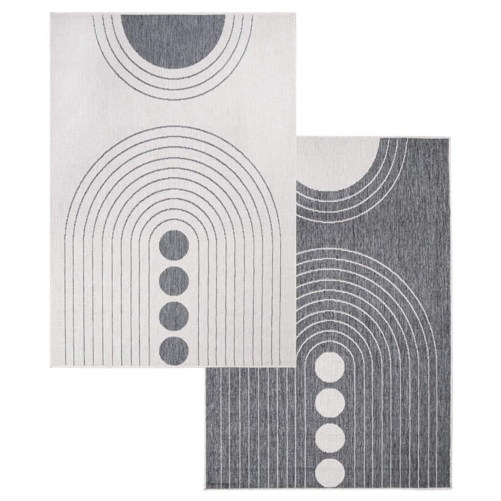 Carpet City Outdoorteppich »DUO RUG 5739«, rechteckig, 5 mm Höhe, Wendeteppich Wetterfest In- & Outdoor, Balkon, Terrasse, Wohnzimmer