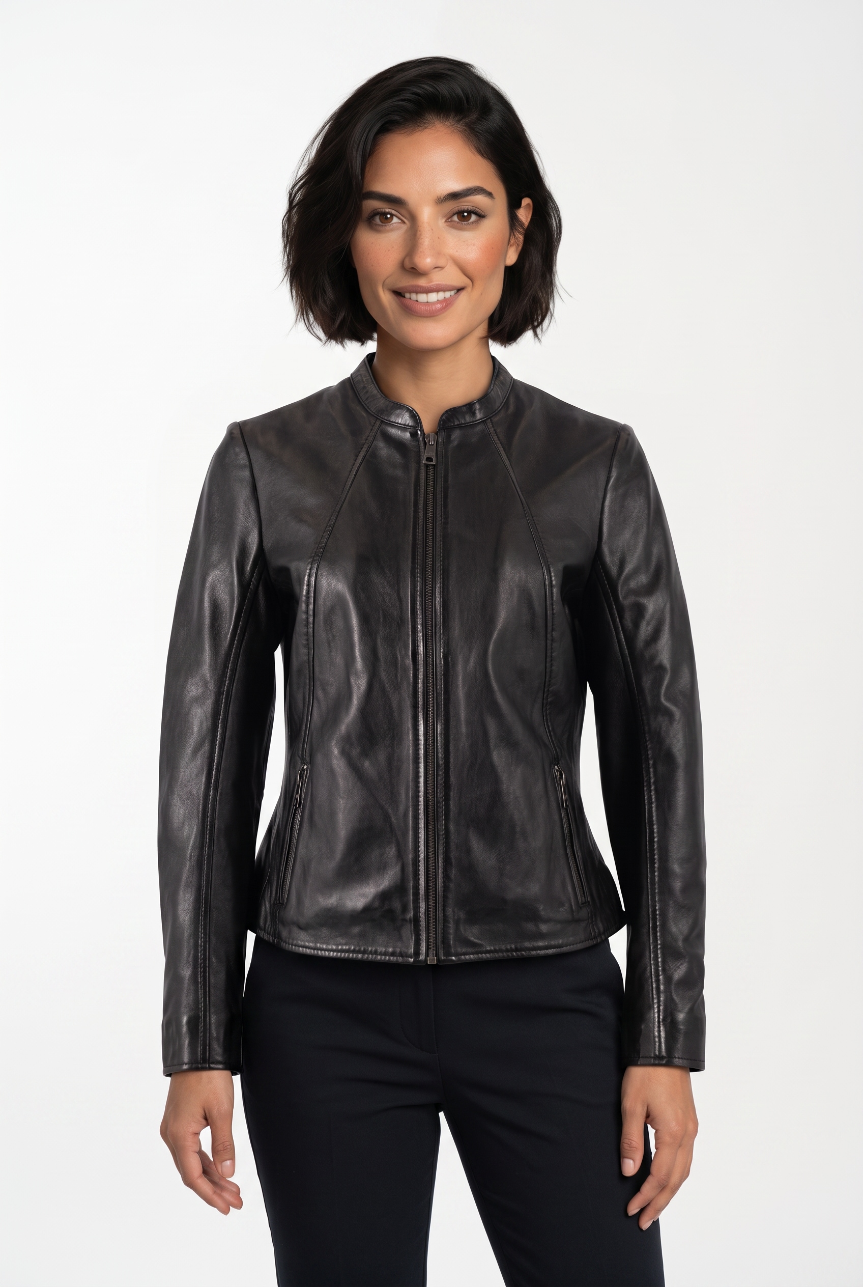 Mauritius Lederjacke "MWZaya" mit formgebenden Teilungsnähten