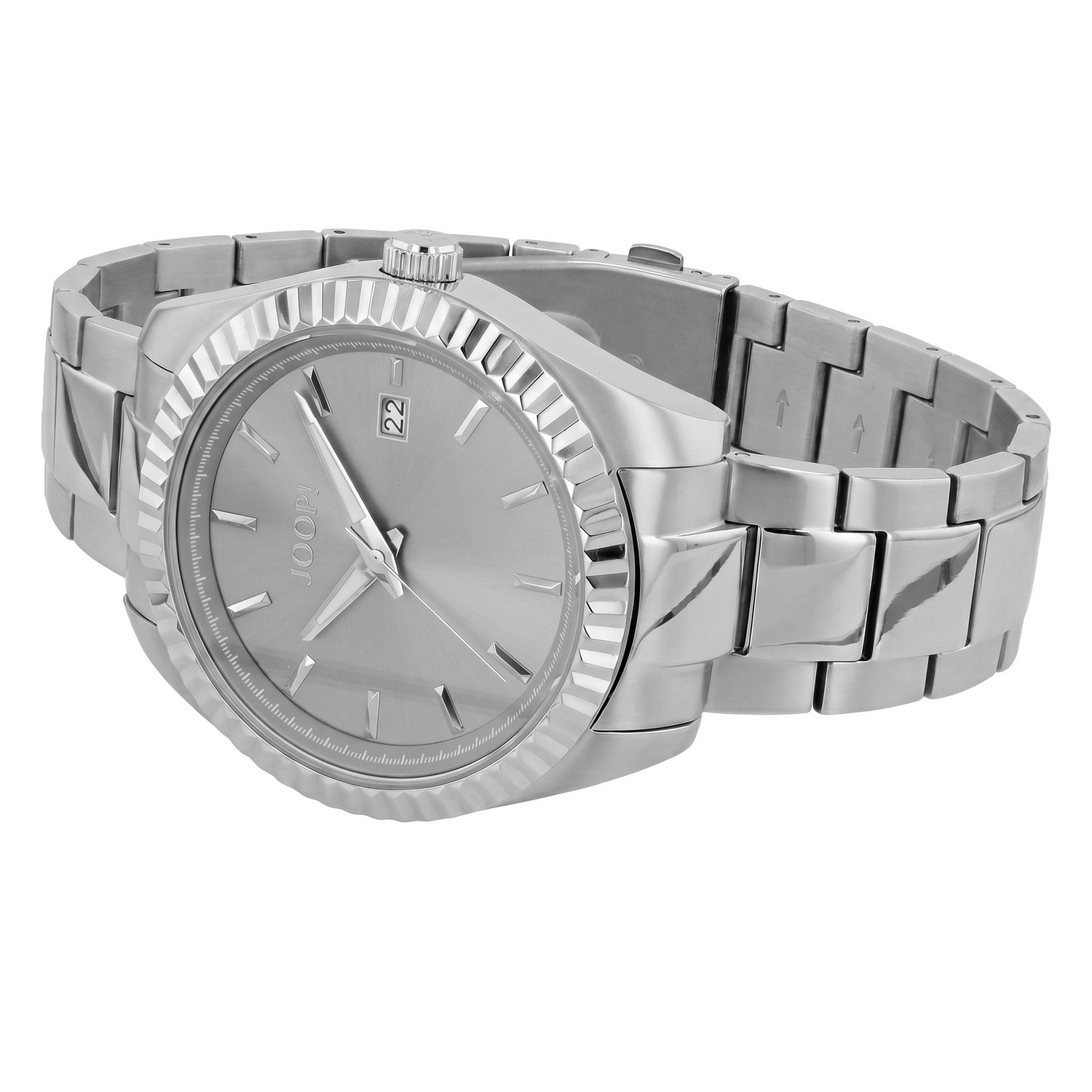 JOOP! Quarzuhr Armbanduhr, Herrenuhr, Edelstahlarmband, analog, Tag