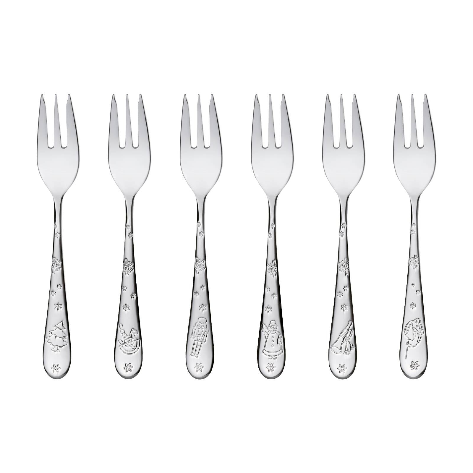 VILLEROY & BOCH Tafelgabel "Kuchengabel Toy's Delight 6er Set edelstahl", 6, silber, Essgabeln, Spülmaschinenfest